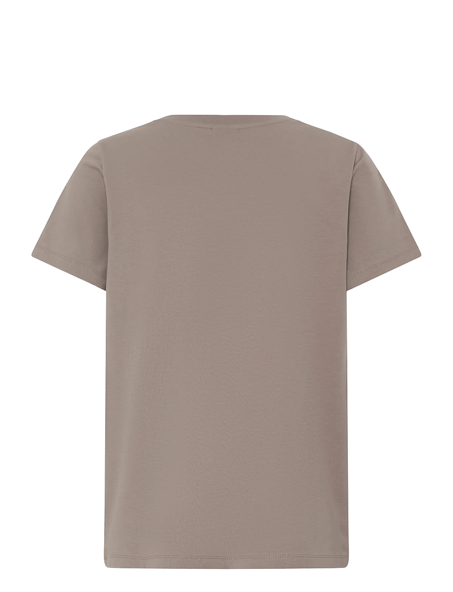 Fransa - FRZASHOULDER TEE 1 - t-shirts - driftwood - 2