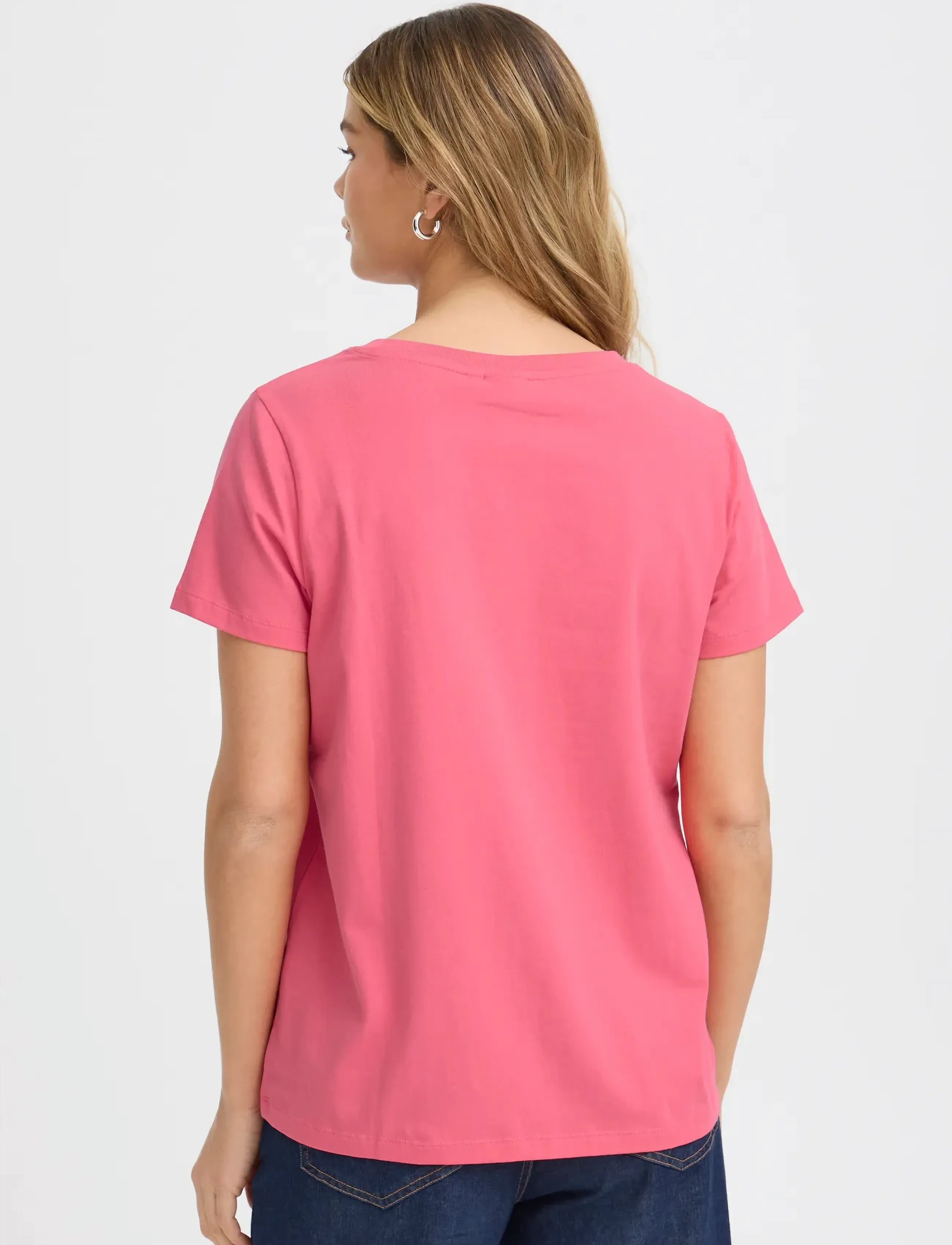 Fransa - FRZASHOULDER TEE 1 - t-shirts - honeysuckle - 4