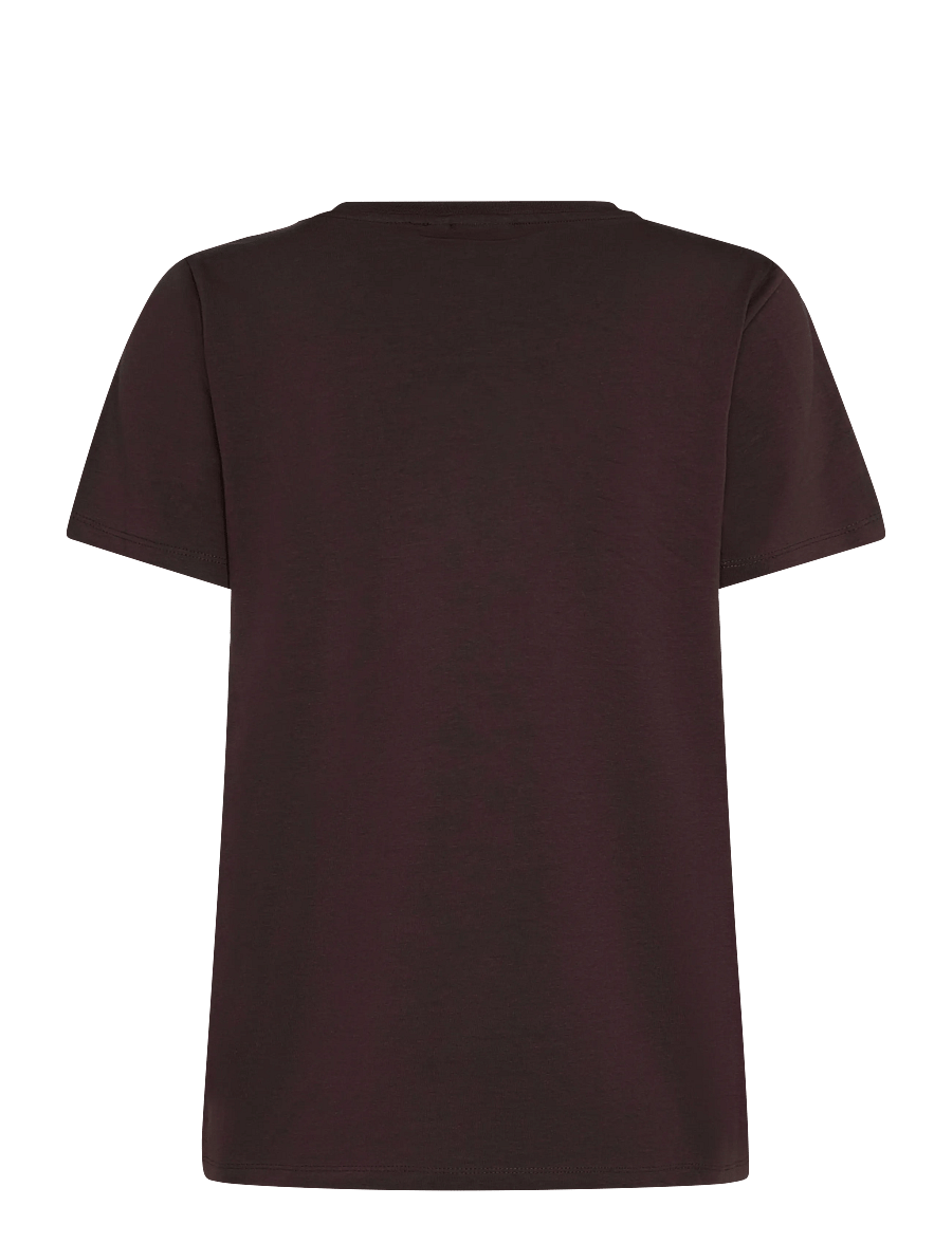Fransa - FRZASHOULDER TEE 1 - t-shirts - hot fudge - 2