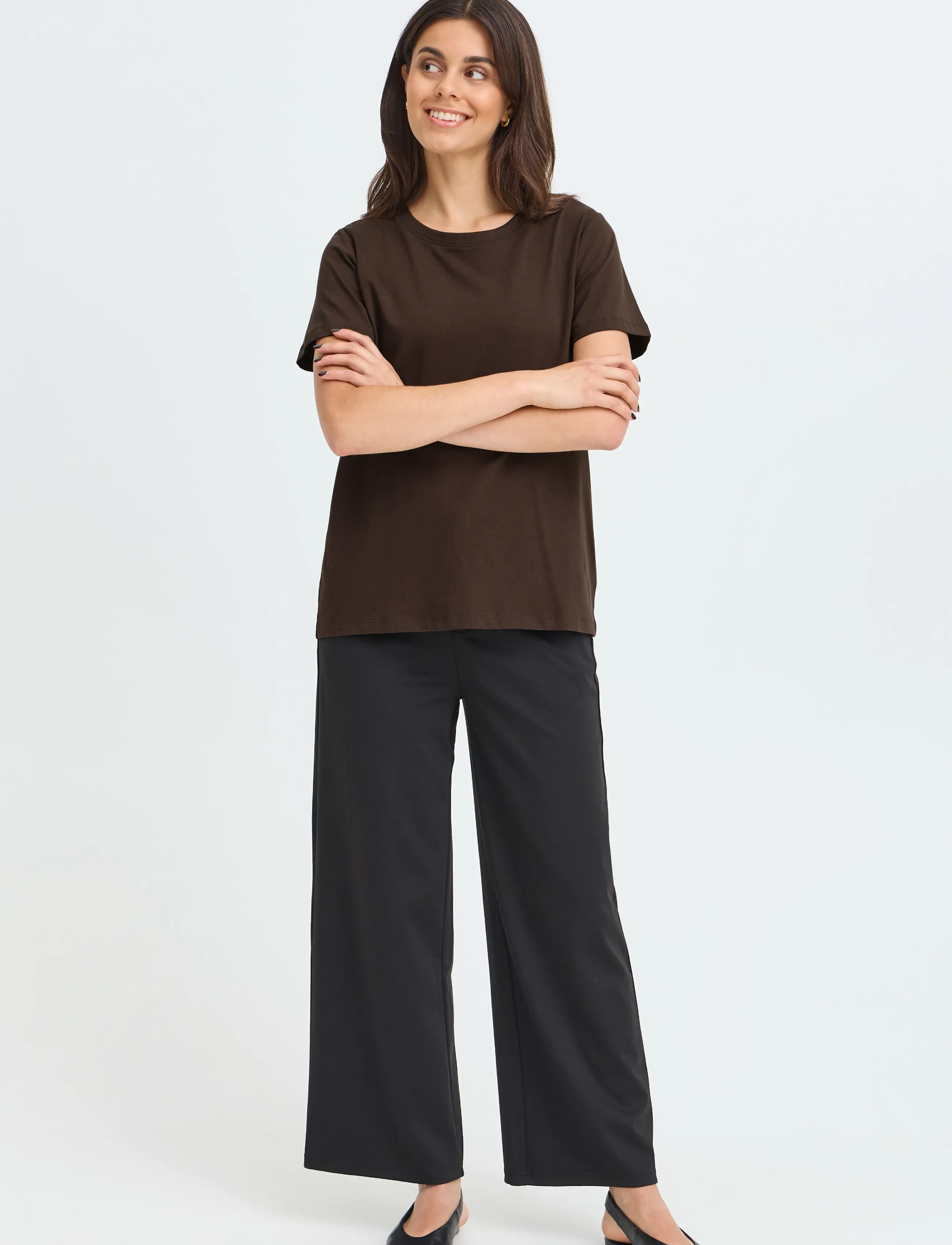 Fransa FRZASHOULDER TEE 1 - Fransa - HOT FUDGE / brown