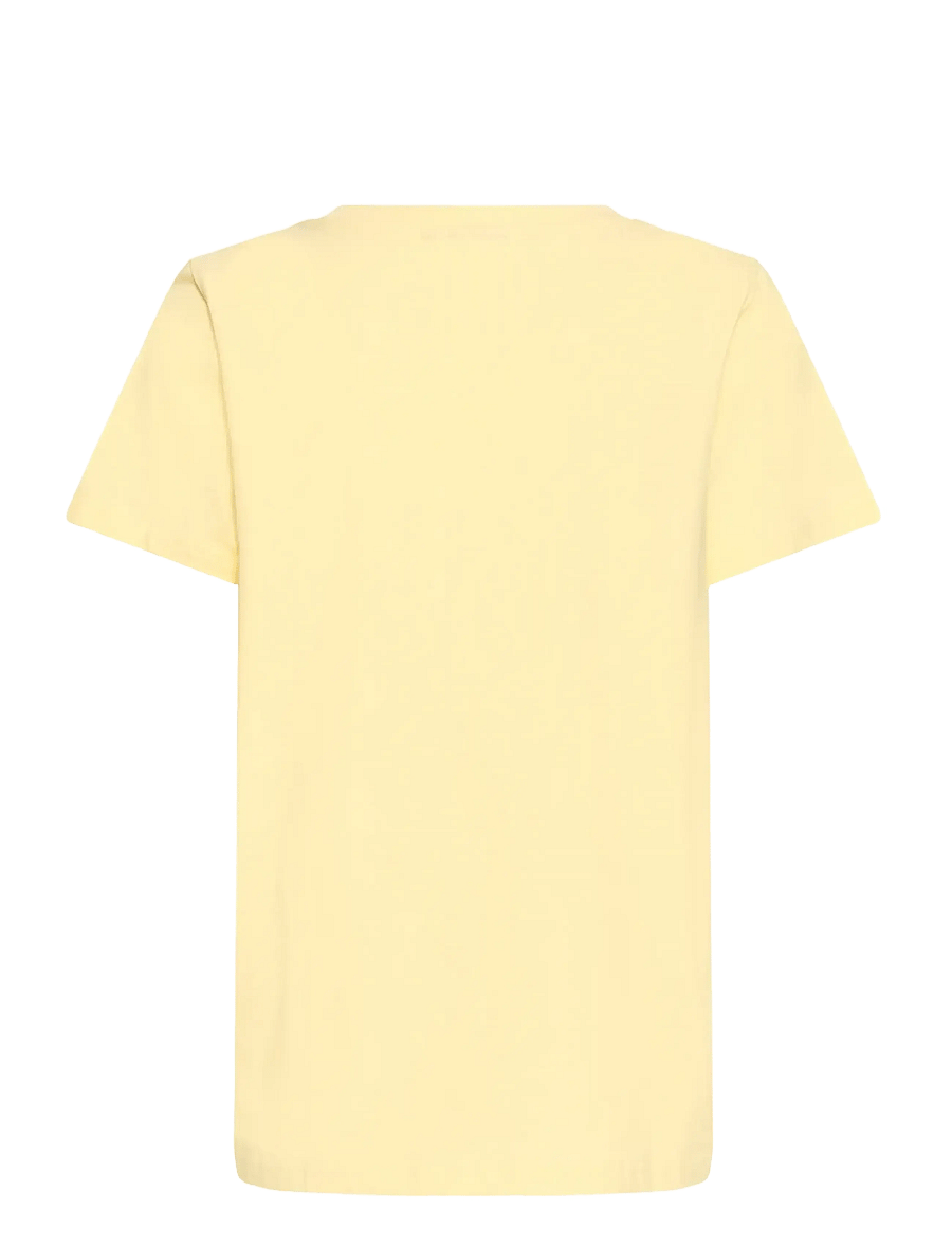 Fransa - FRZASHOULDER TEE 1 - t-shirts - pastel yellow - 2