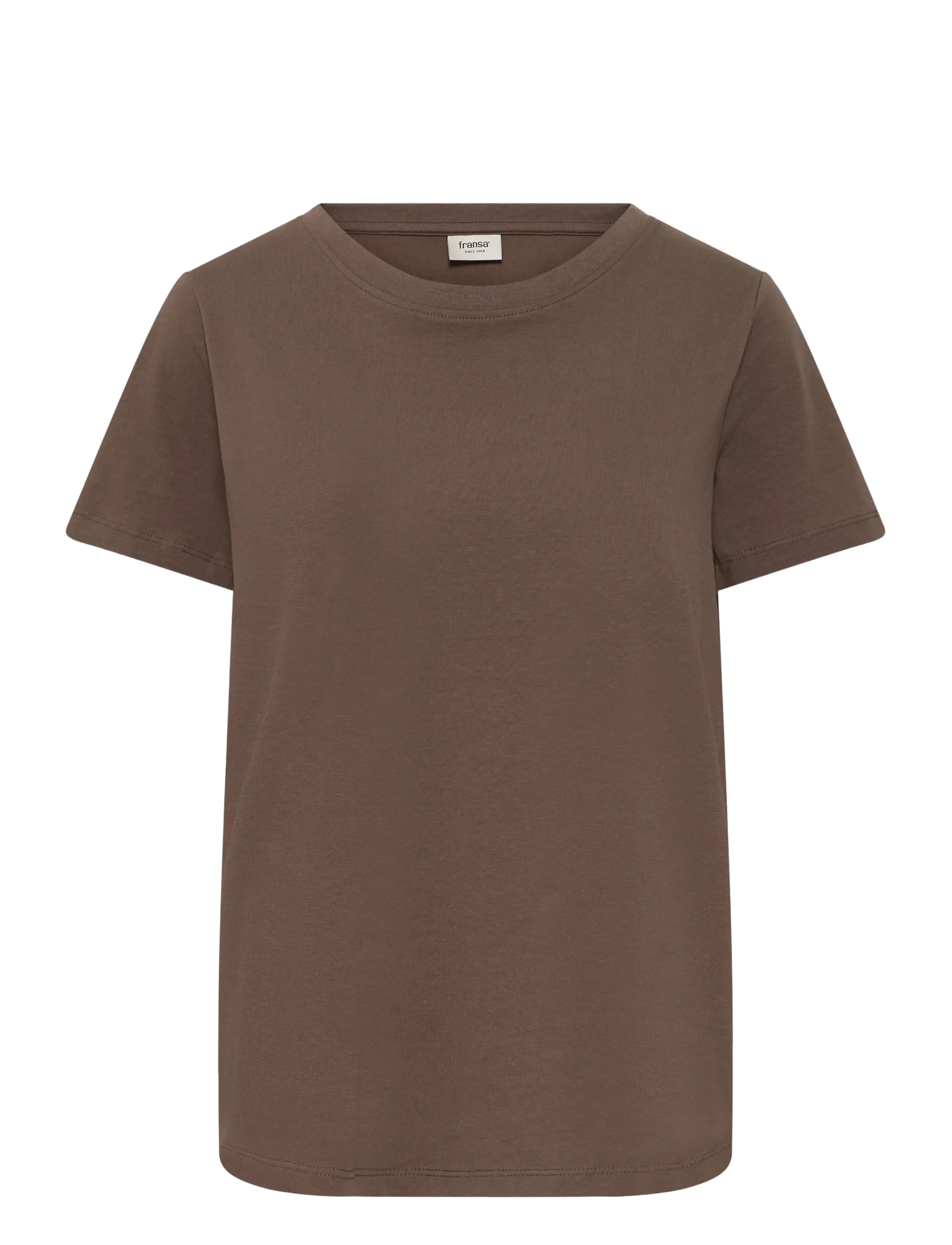 Fransa FRZASHOULDER TEE 1 - Fransa - RAIN DRUM / brown