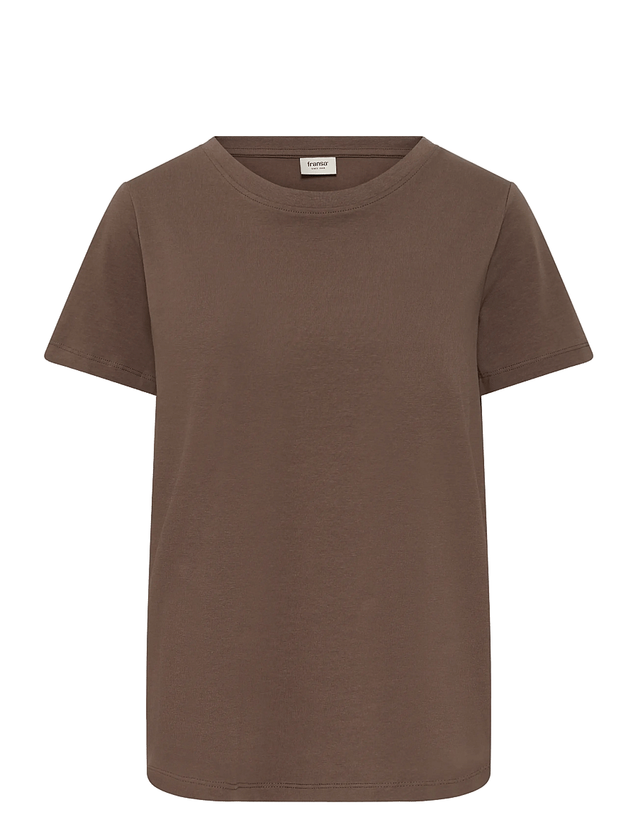 Fransa - FRZASHOULDER TEE 1 - t-shirts - rain drum - 1