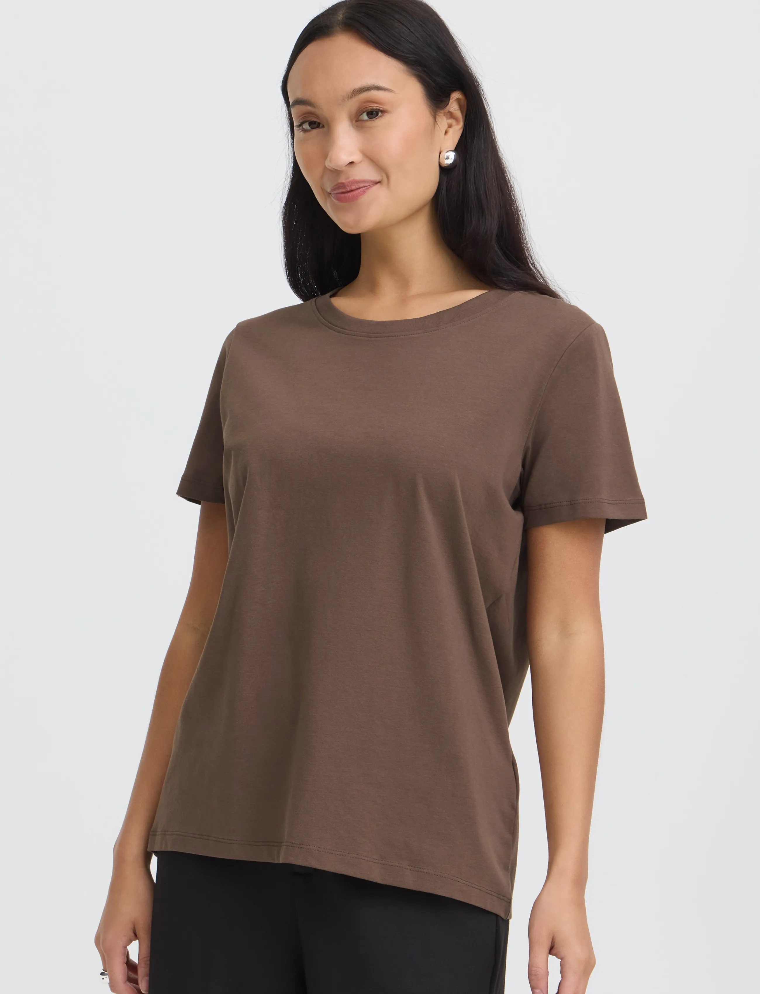Fransa - FRZASHOULDER TEE 1 - t-shirts - rain drum - 3