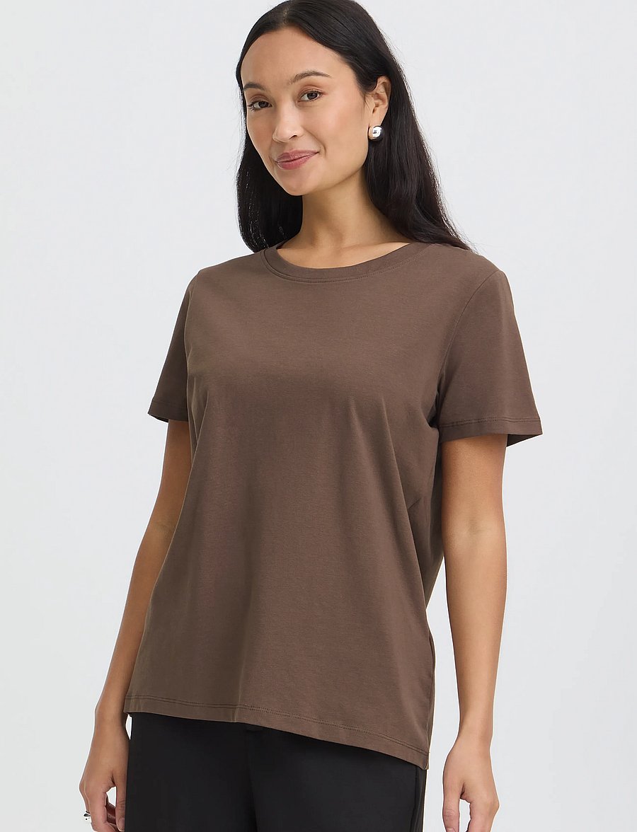 Fransa - FRZASHOULDER TEE 1 - t-shirts - rain drum - 3