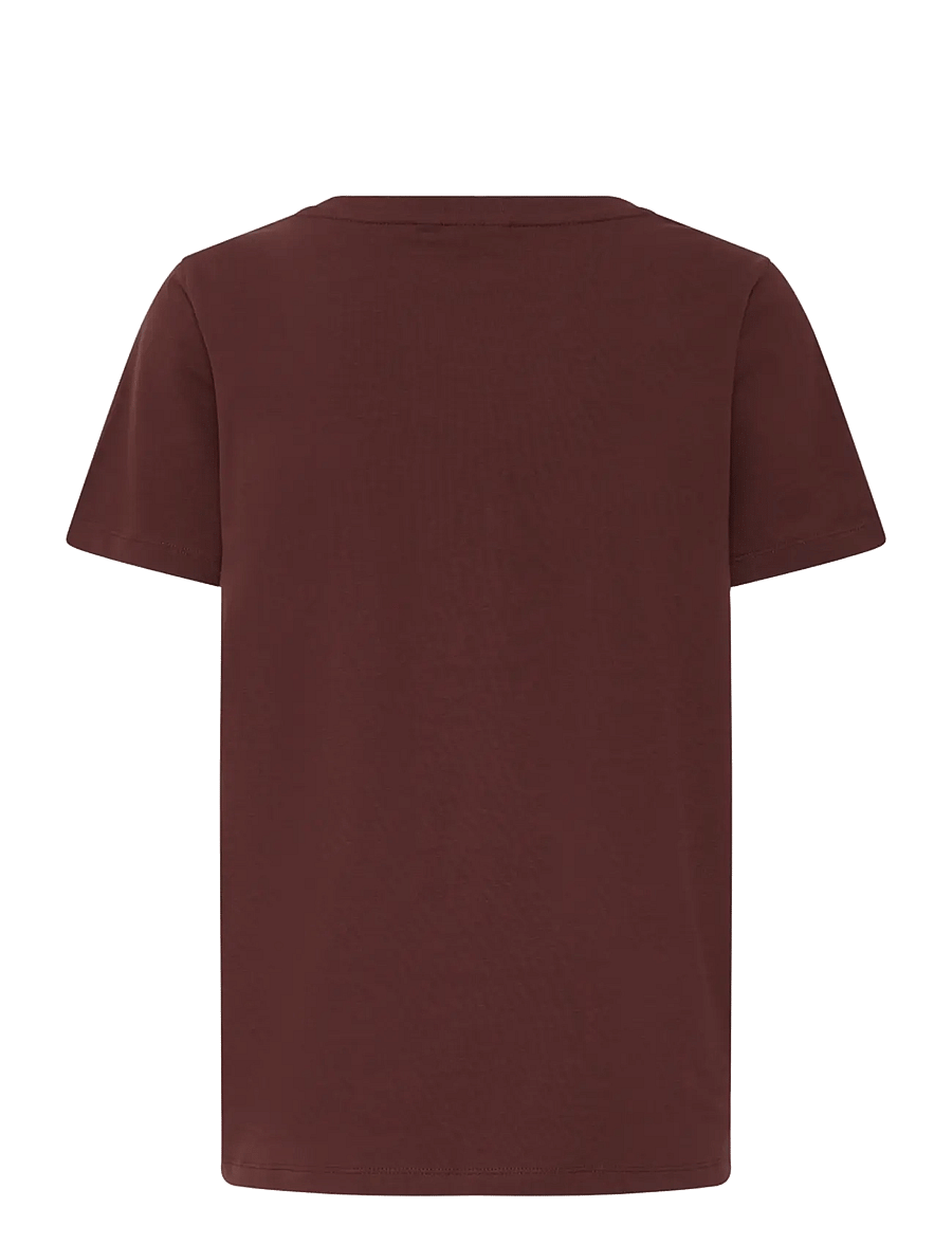 Fransa - FRZASHOULDER TEE 1 - t-shirts - rum raisin - 2