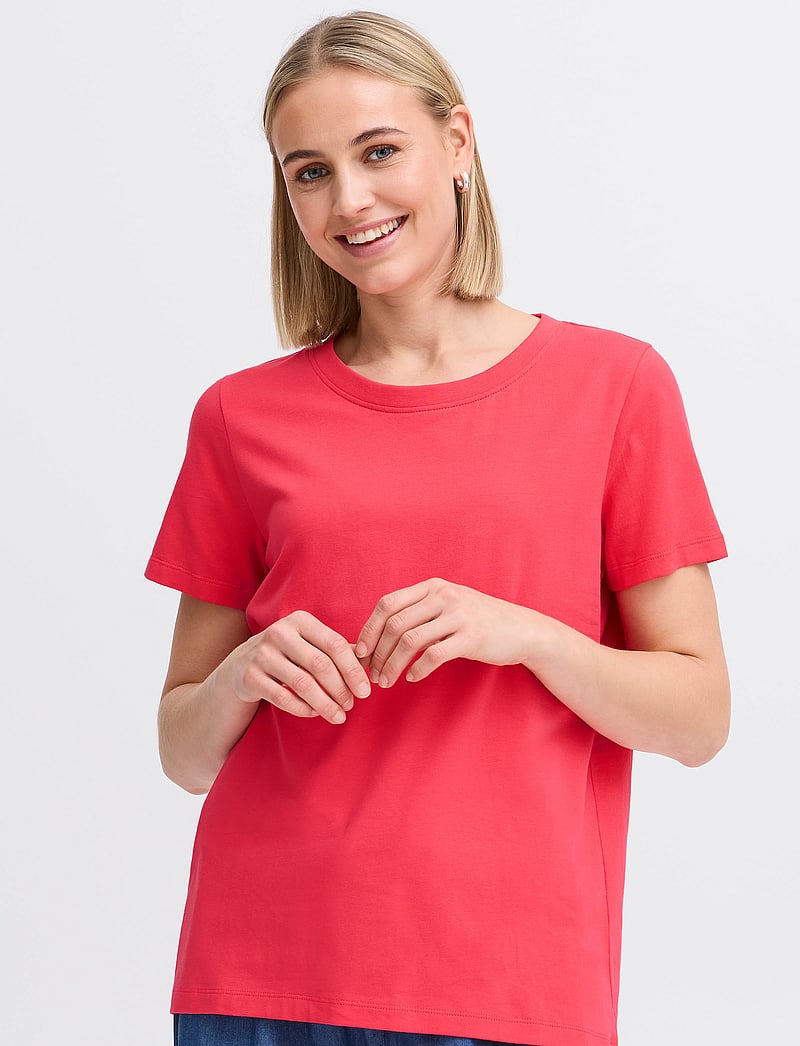 Fransa - FRZASHOULDER TEE 1 - t-särgid - teaberry - 4