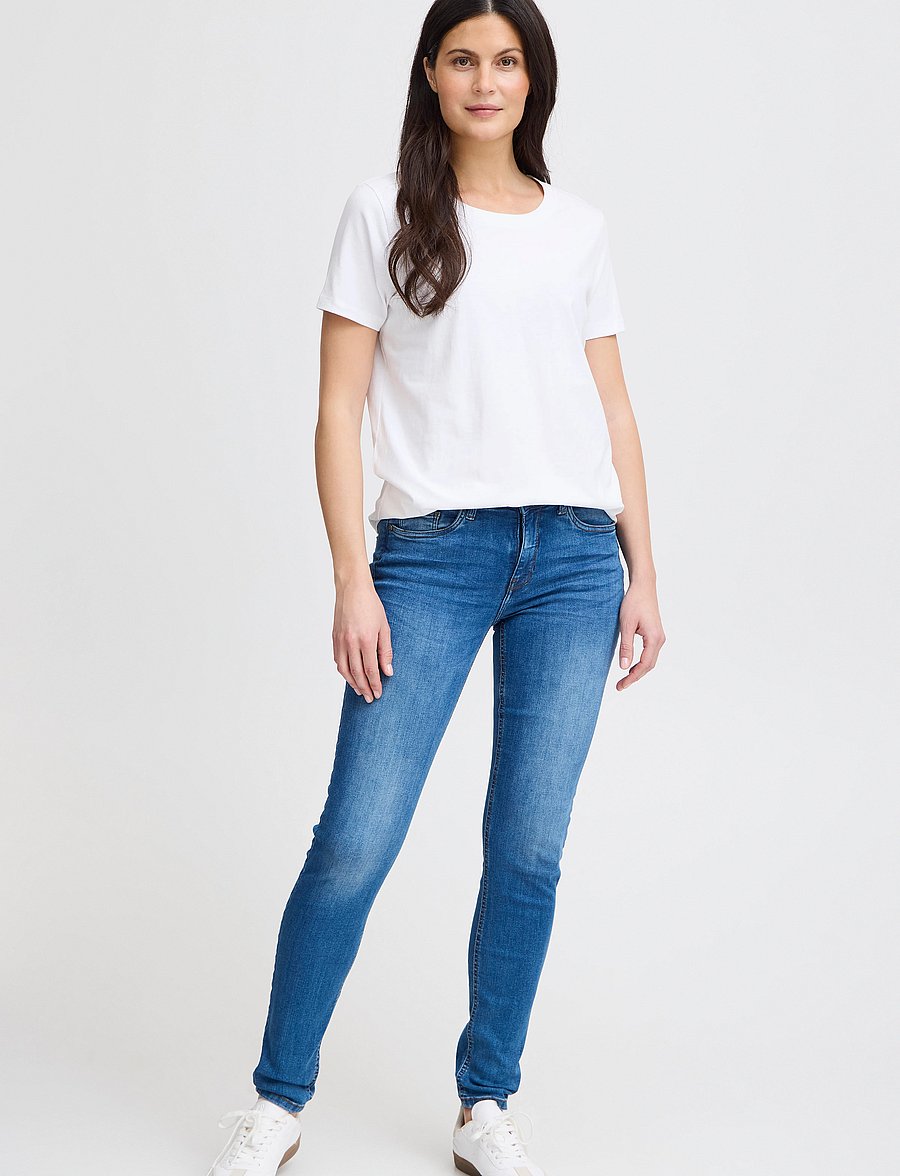 Fransa - FRZASHOULDER TEE 1 - t-shirts - white - 0