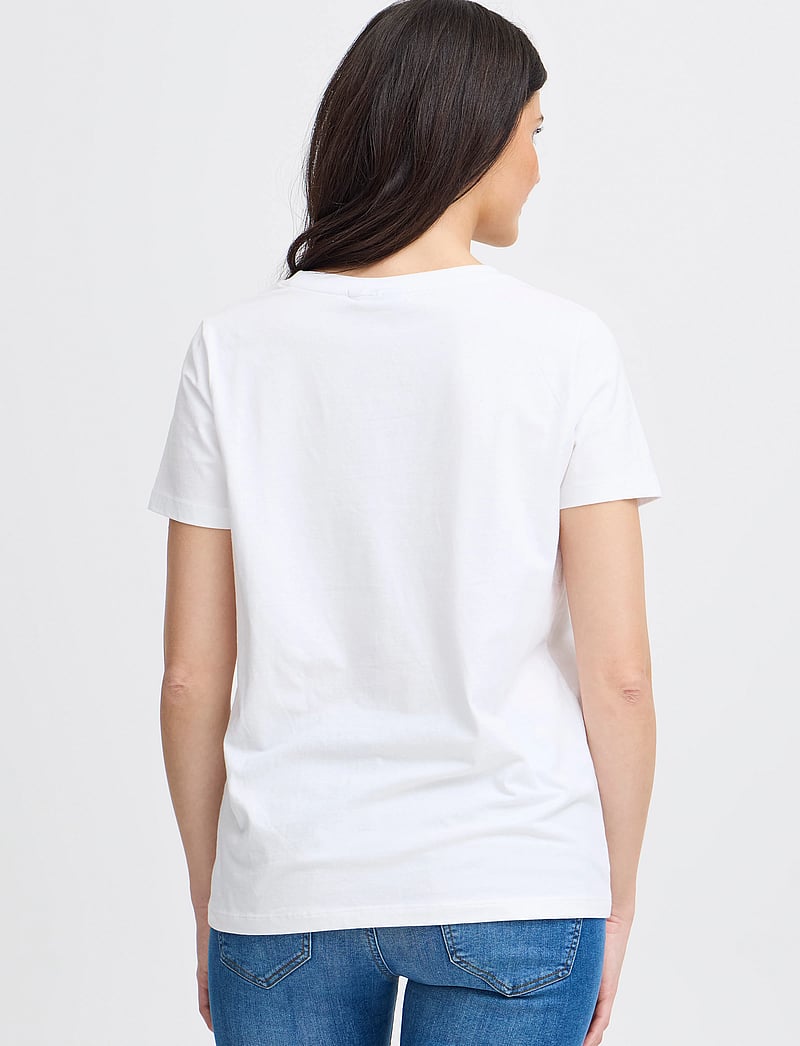 Fransa - FRZASHOULDER TEE 1 - t-shirts - white - 5