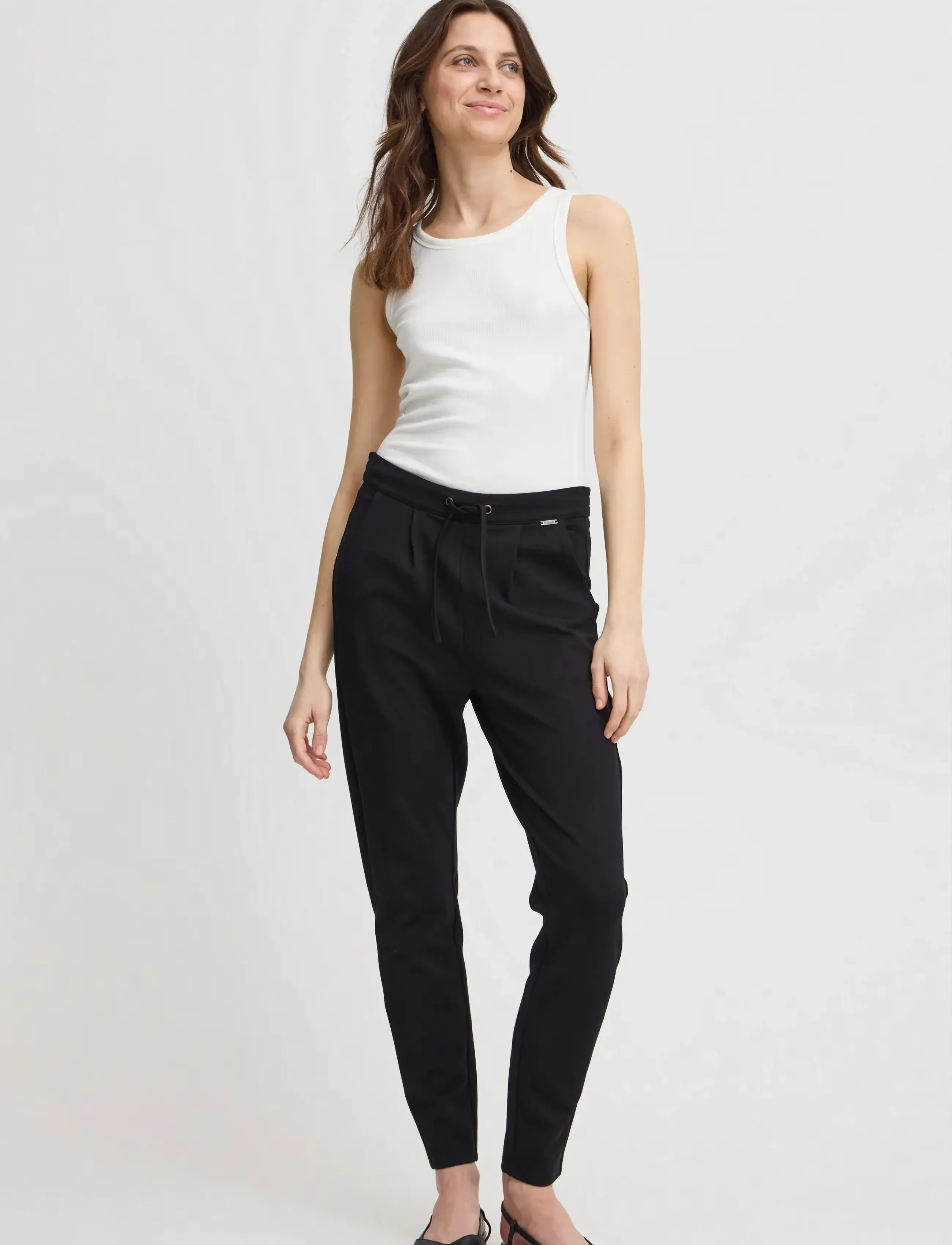 Fransa FRZASTRETCH 1 PANTS - Bukser - BLACK / black