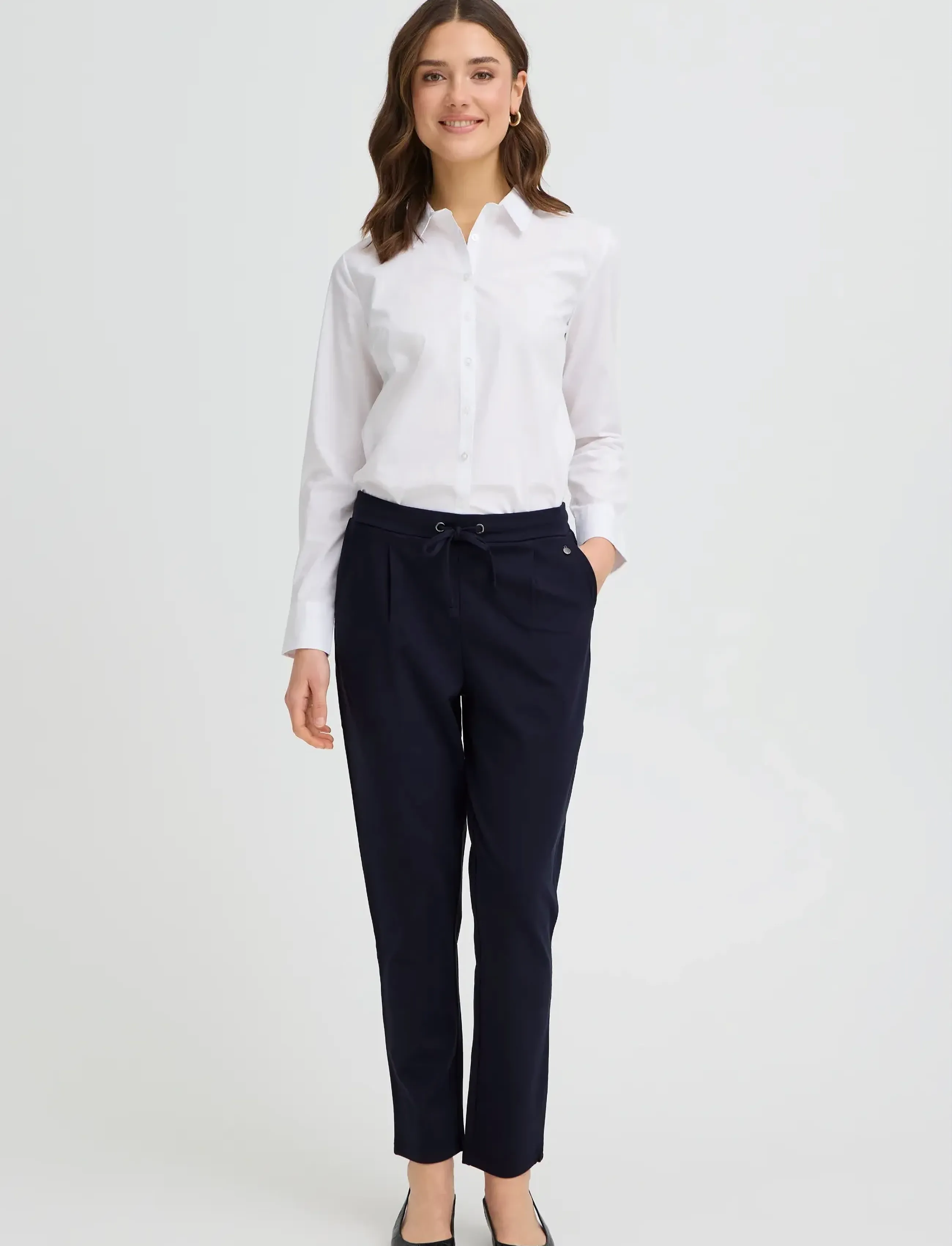 Fransa FRZASTRETCH 1 PANTS - Bukser - DARK PEACOAT / blue