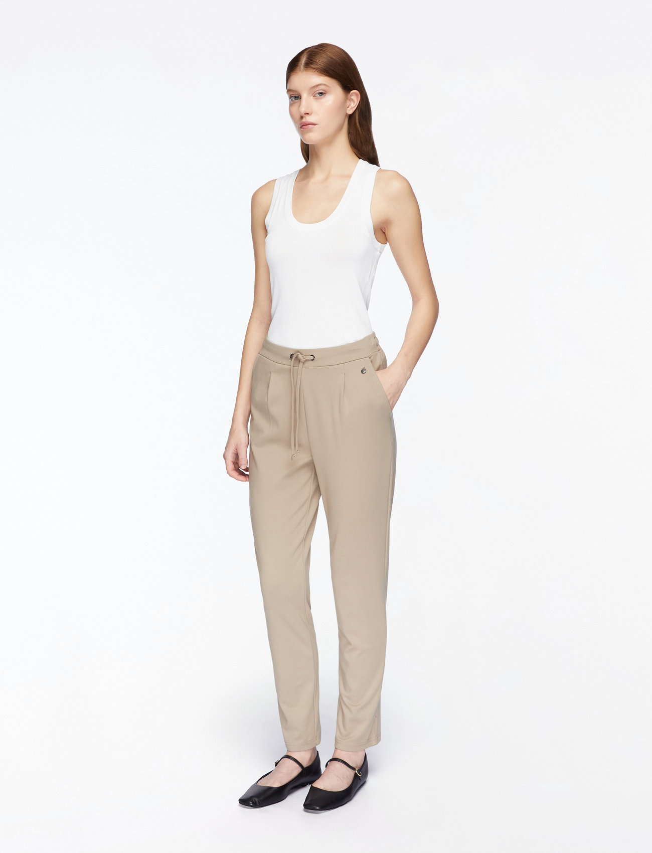 Fransa - FRZASTRETCH 1 PANTS - joggers - desert taupe - 2