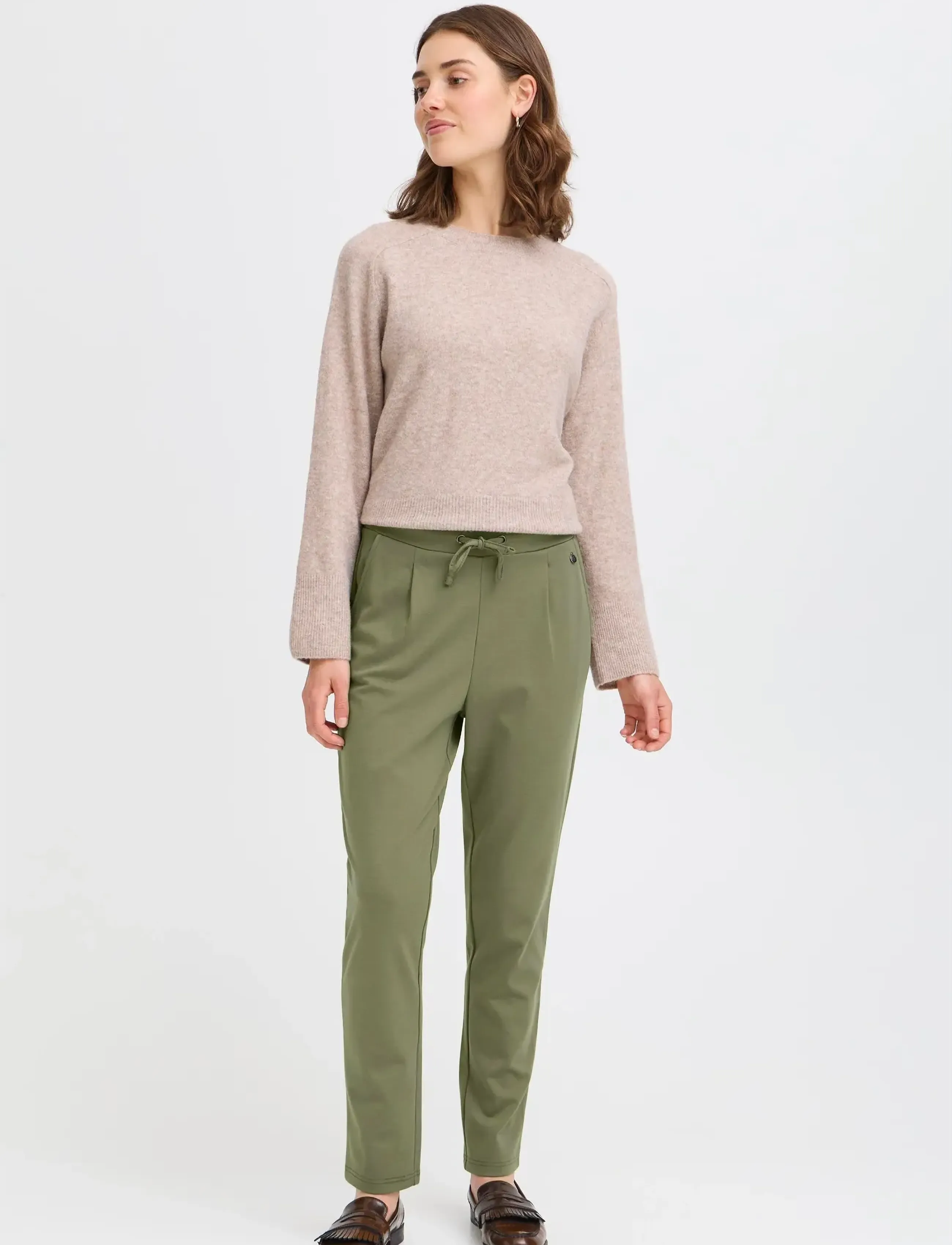 Fransa - FRZASTRETCH 1 Pants - slim-fit broeken - dusty olive - 1