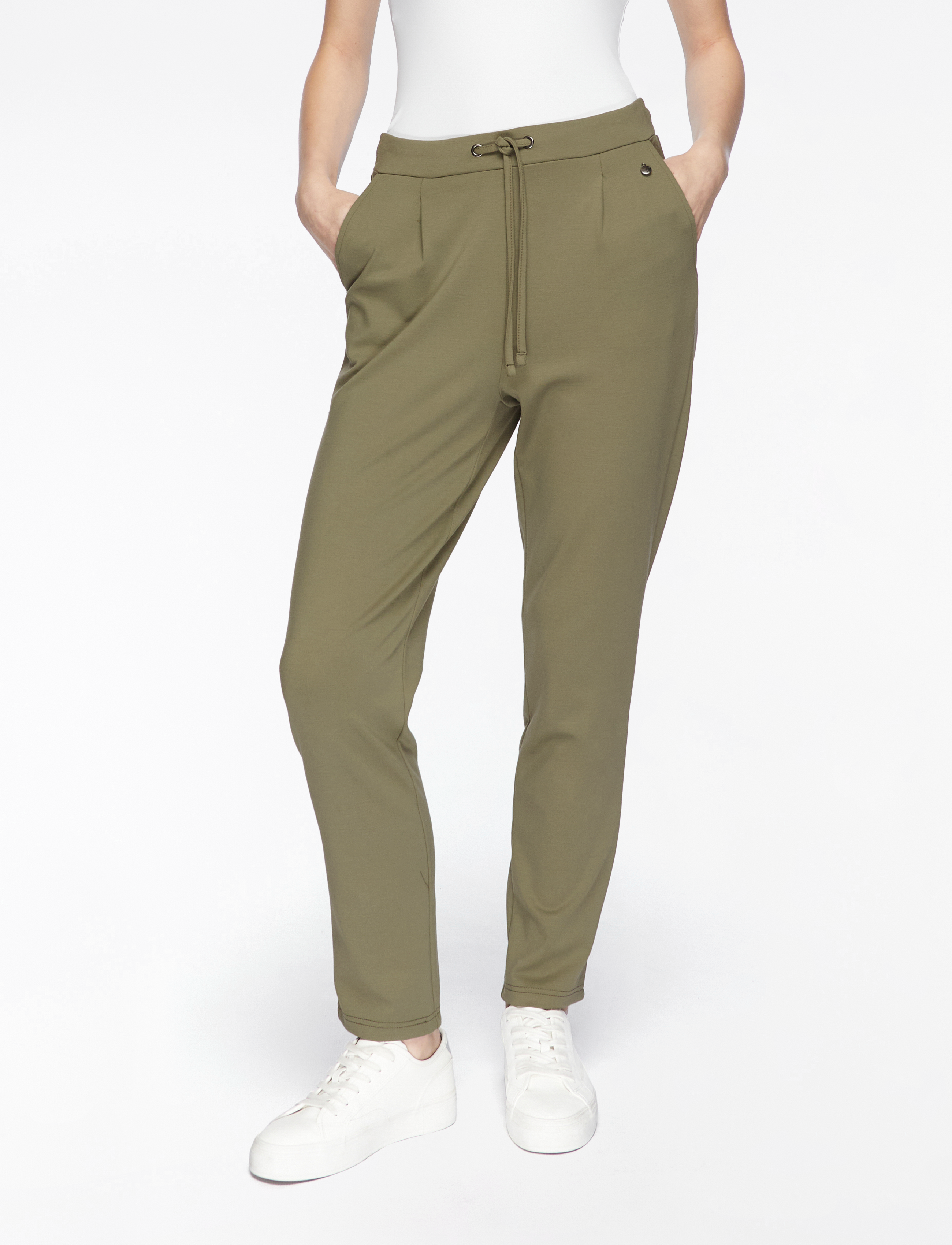 Fransa FRZASTRETCH 1 Pants - Bukser - DUSTY OLIVE / khaki/green