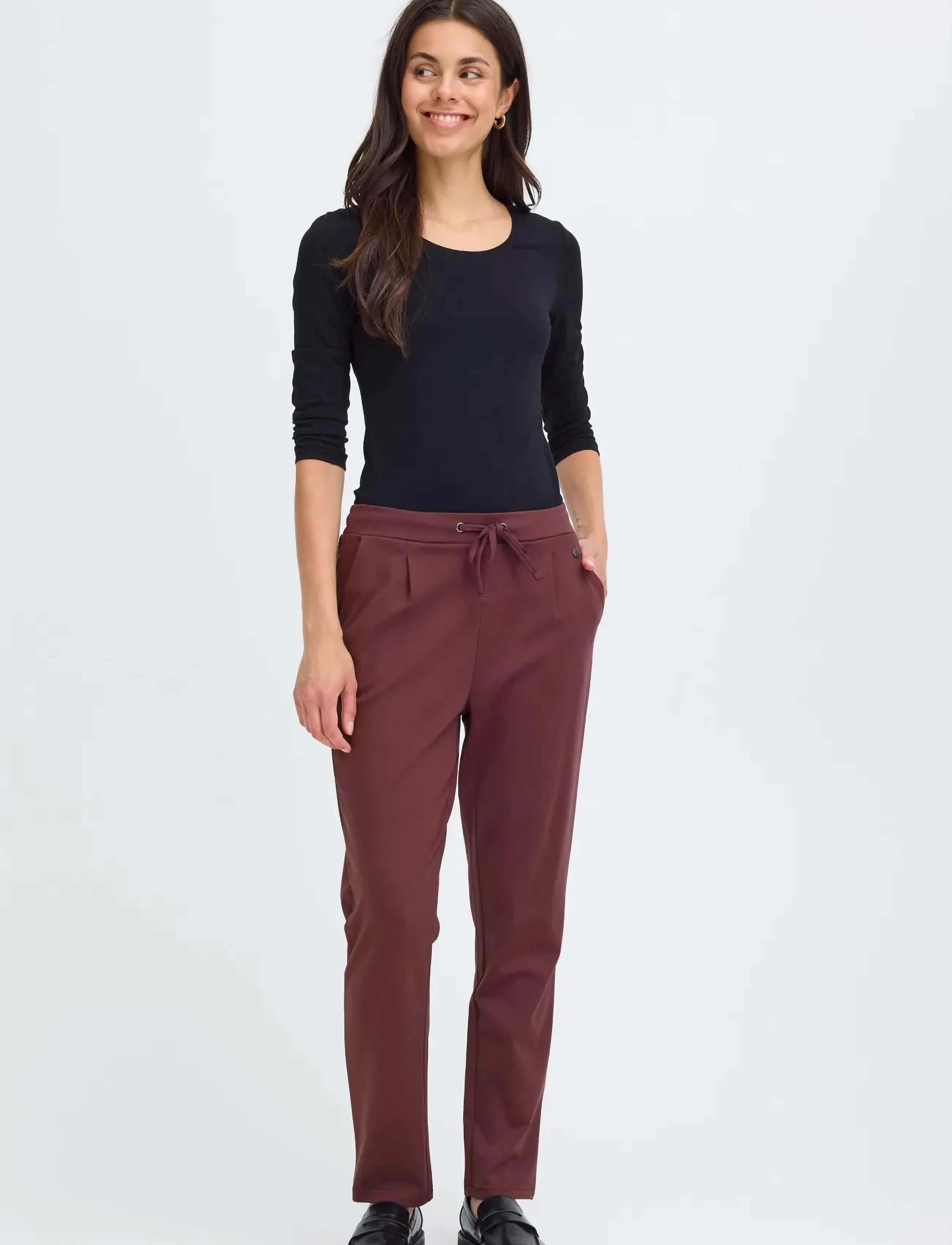 Fransa Frzastretch 1 Pants, XS, Brown, Bukser > Joggers, Dame