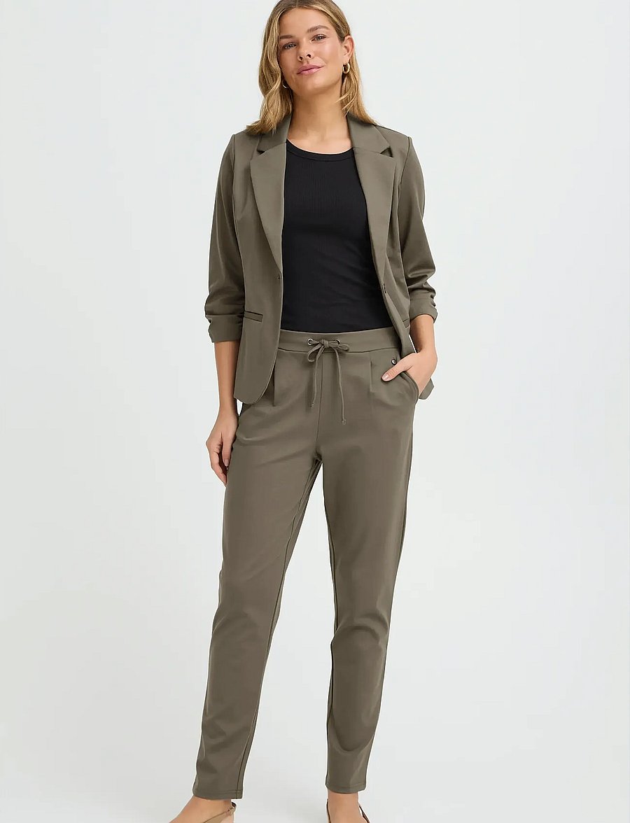 Fransa - FRZASTRETCH 1 PANTS - slim fit bukser - smokey olive - 0
