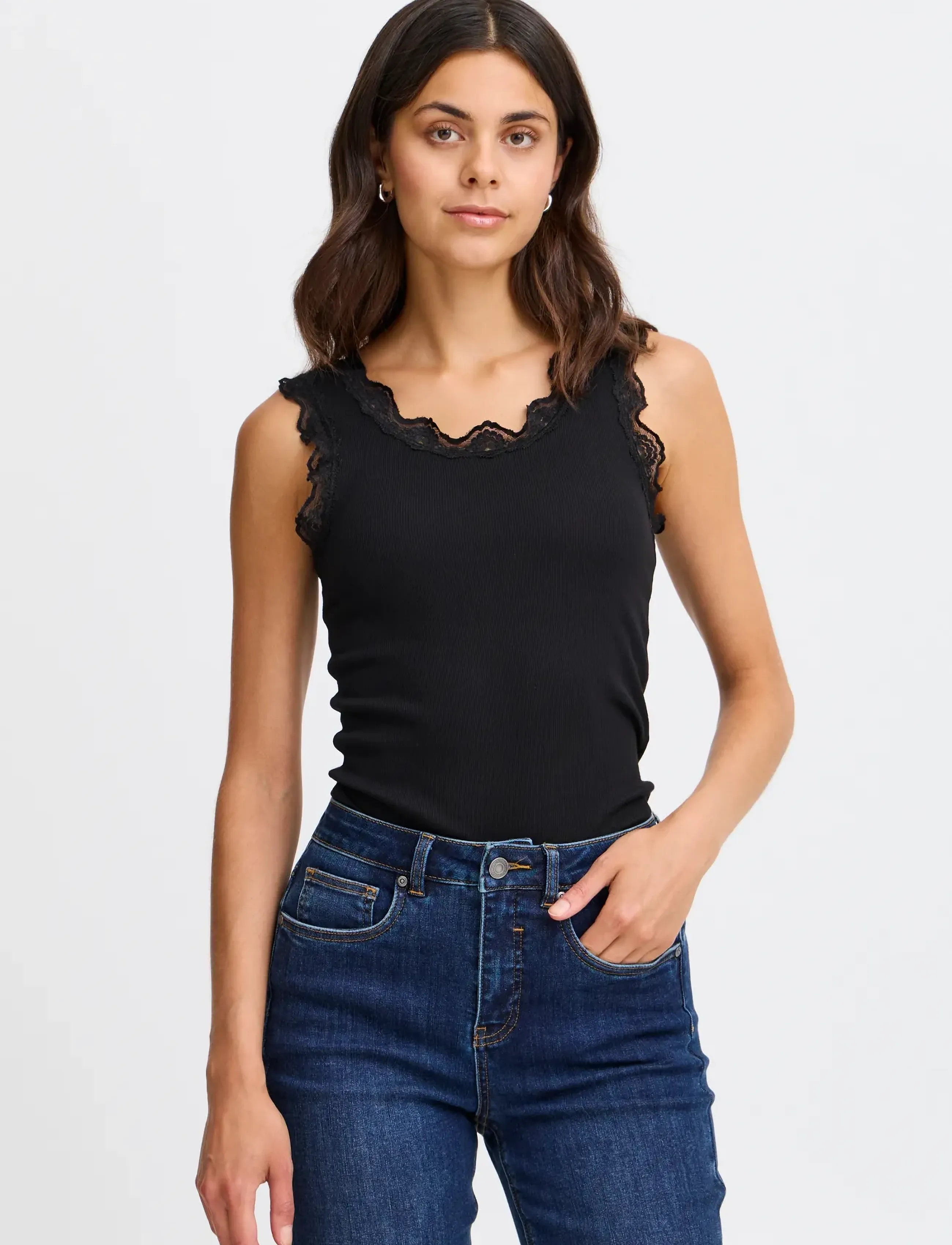Fransa - FRHIZAMOND 1 TOP - sleeveless tops - black - 3