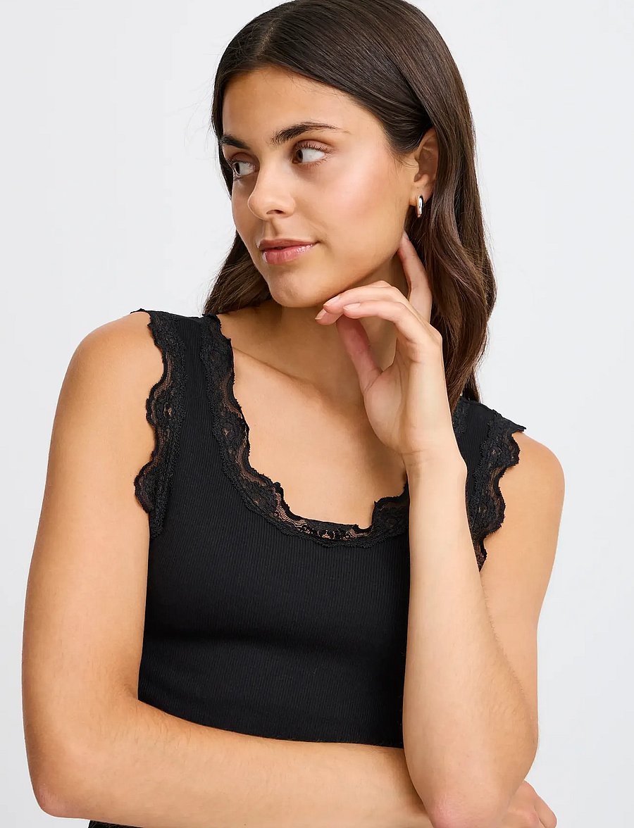 Fransa - FRHIZAMOND 1 TOP - linnen - black - 5