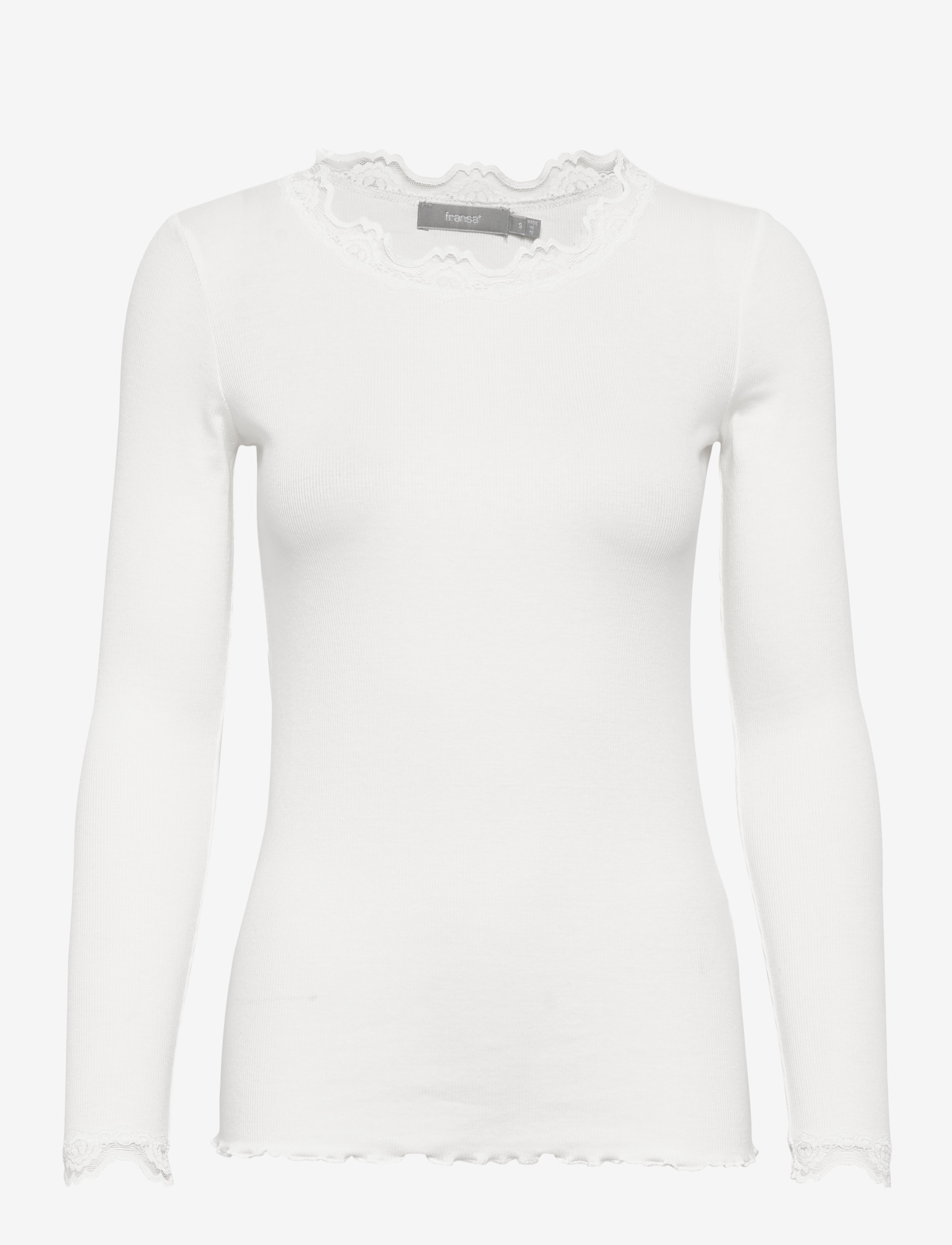 Fransa FRHIZAMOND 2 T-SHIRT - Langermede topper - ANTIQUE / white