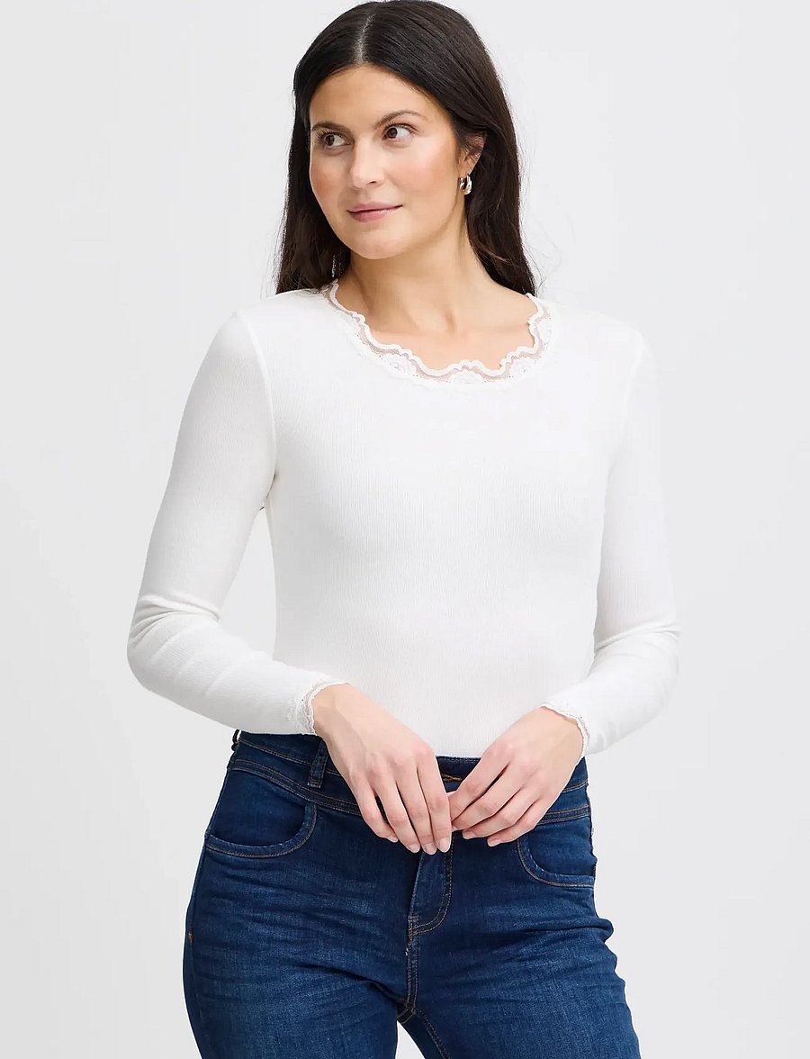 Fransa - FRHIZAMOND 2 T-SHIRT - langärmlige tops - antique - 3