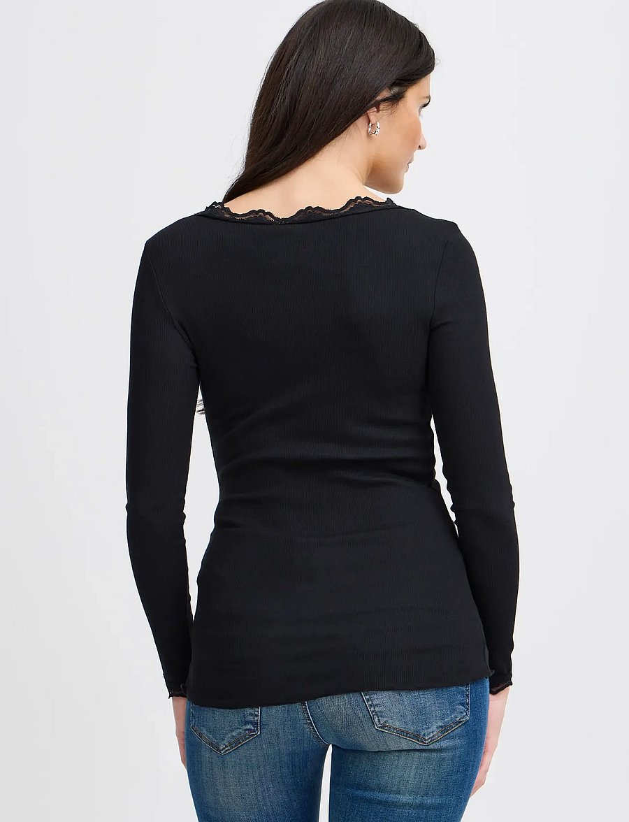 Fransa - FRHIZAMOND 2 T-SHIRT - langärmlige tops - black - 4