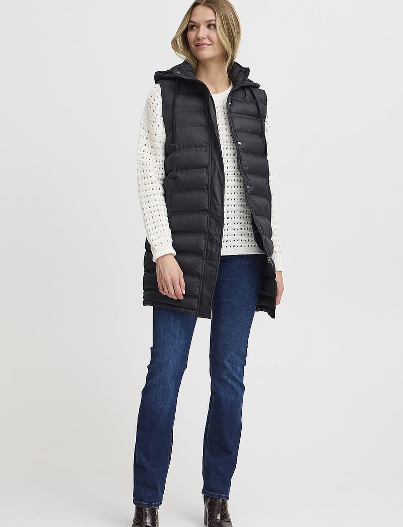 Fransa - FRBAFAB 1 Waistcoat - kevadjoped - black - 0