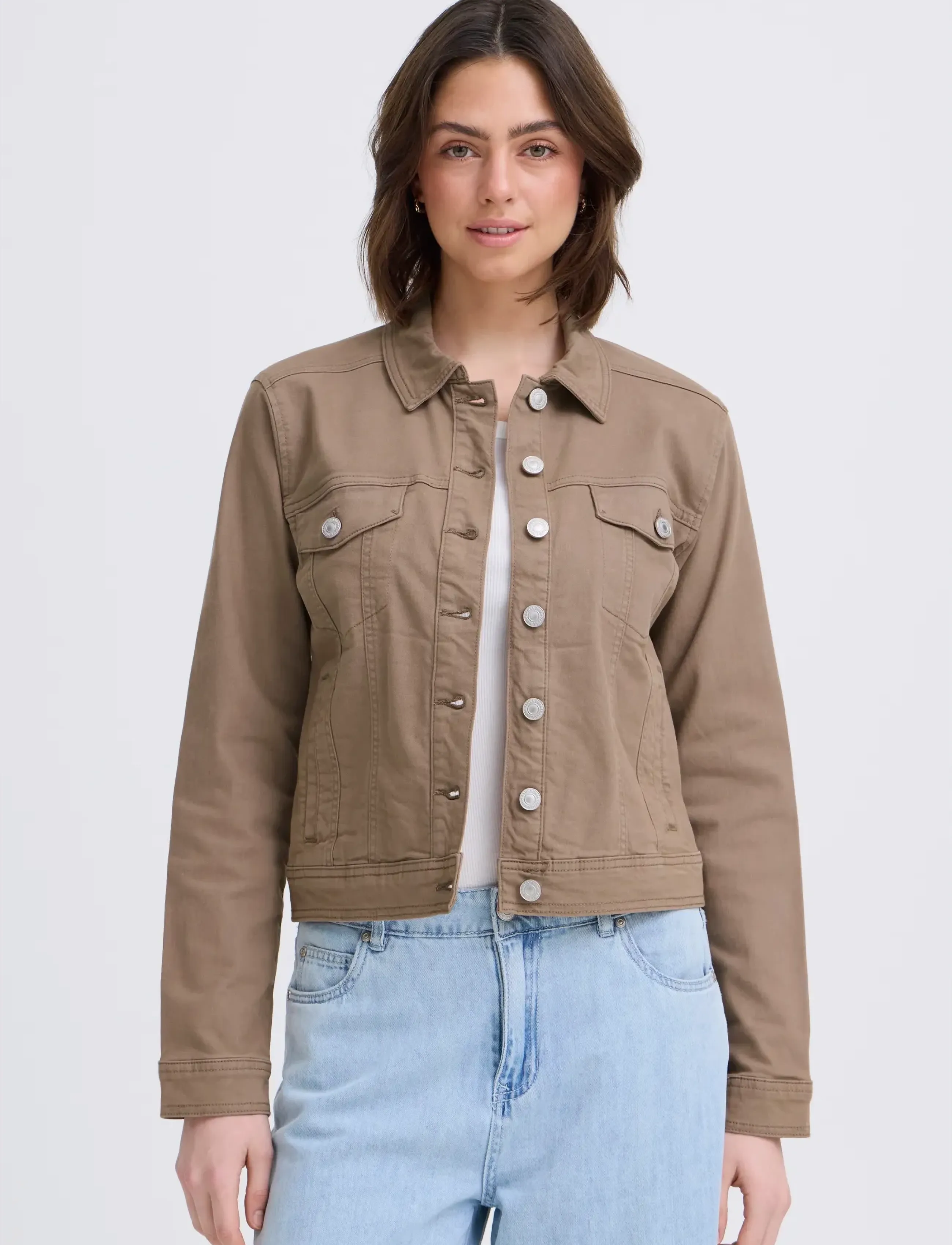 Fransa Frtwill 1 Jacket, Kvinder, Cowboyjakke, Brun, Str: 46