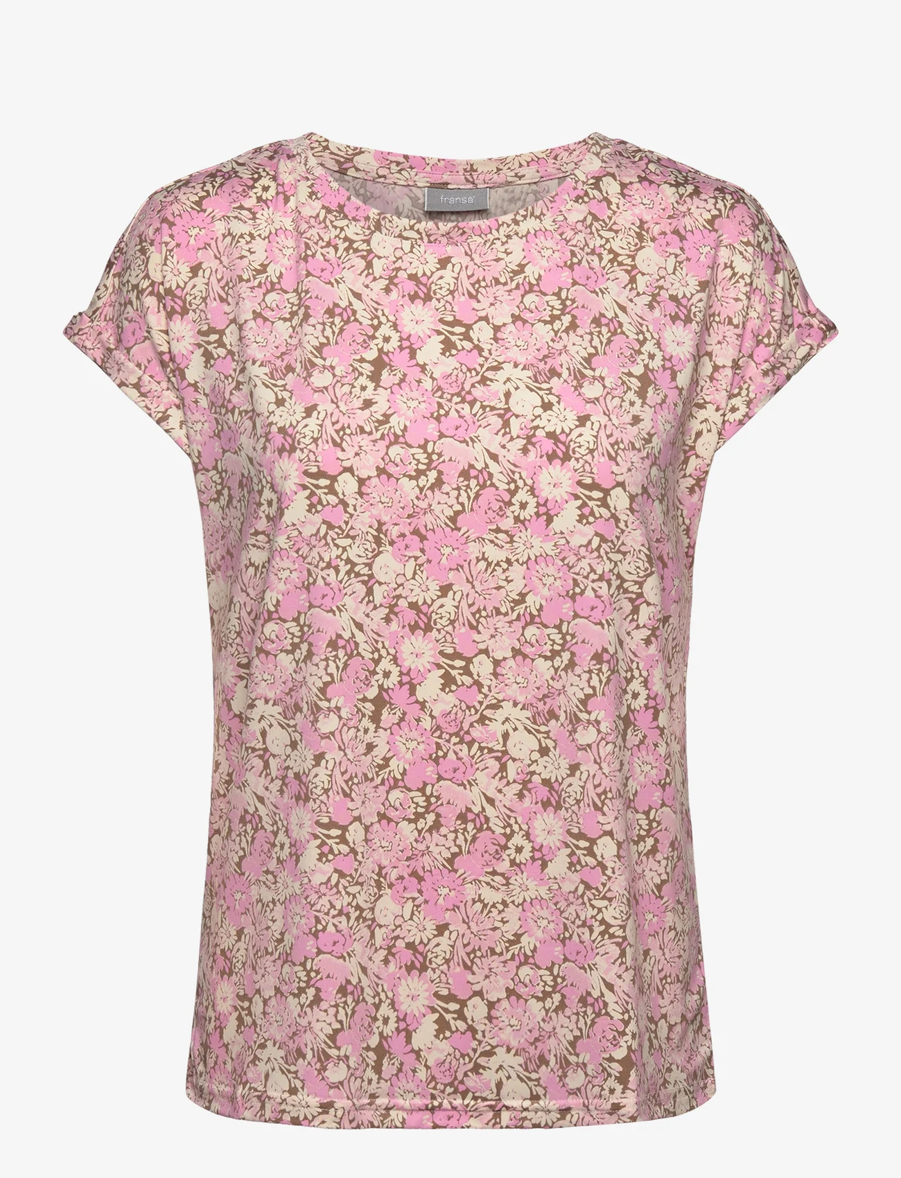 Fransa - FRSEEN TEE 1 - t-shirts - pink frosting aop ms24 01d - 1
