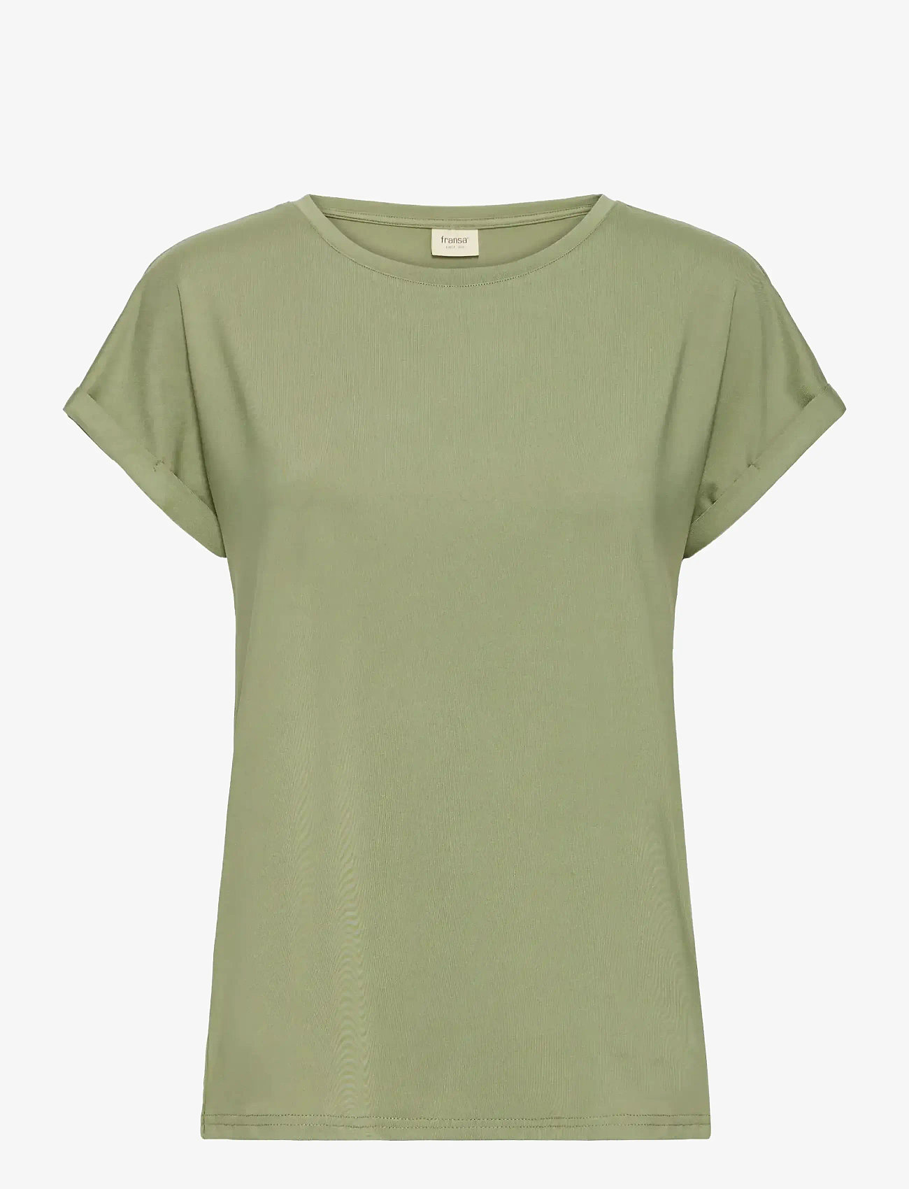 Fransa - FRSEEN TEE 1 - t-shirts - agave green - 1