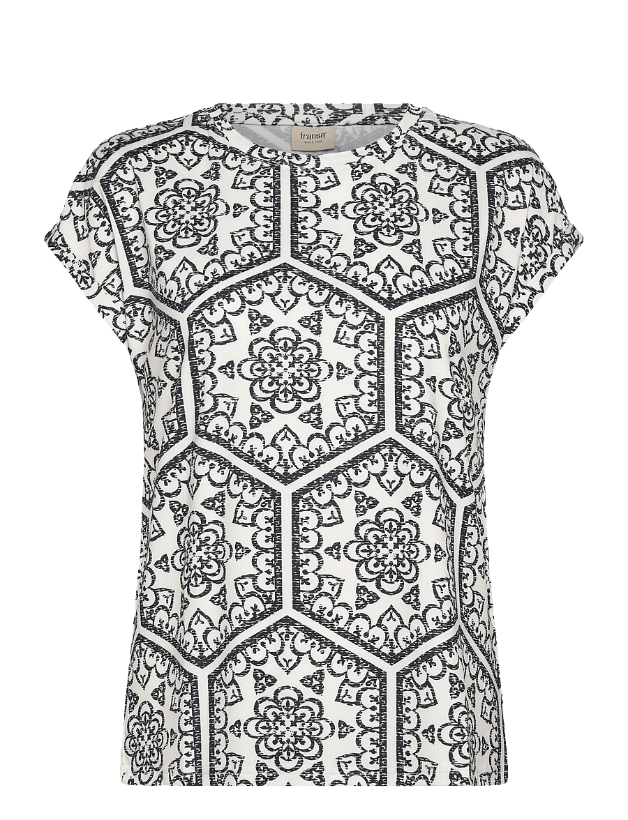 Fransa - FRSEEN TEE 1 - t-särgid - black boho art - 1