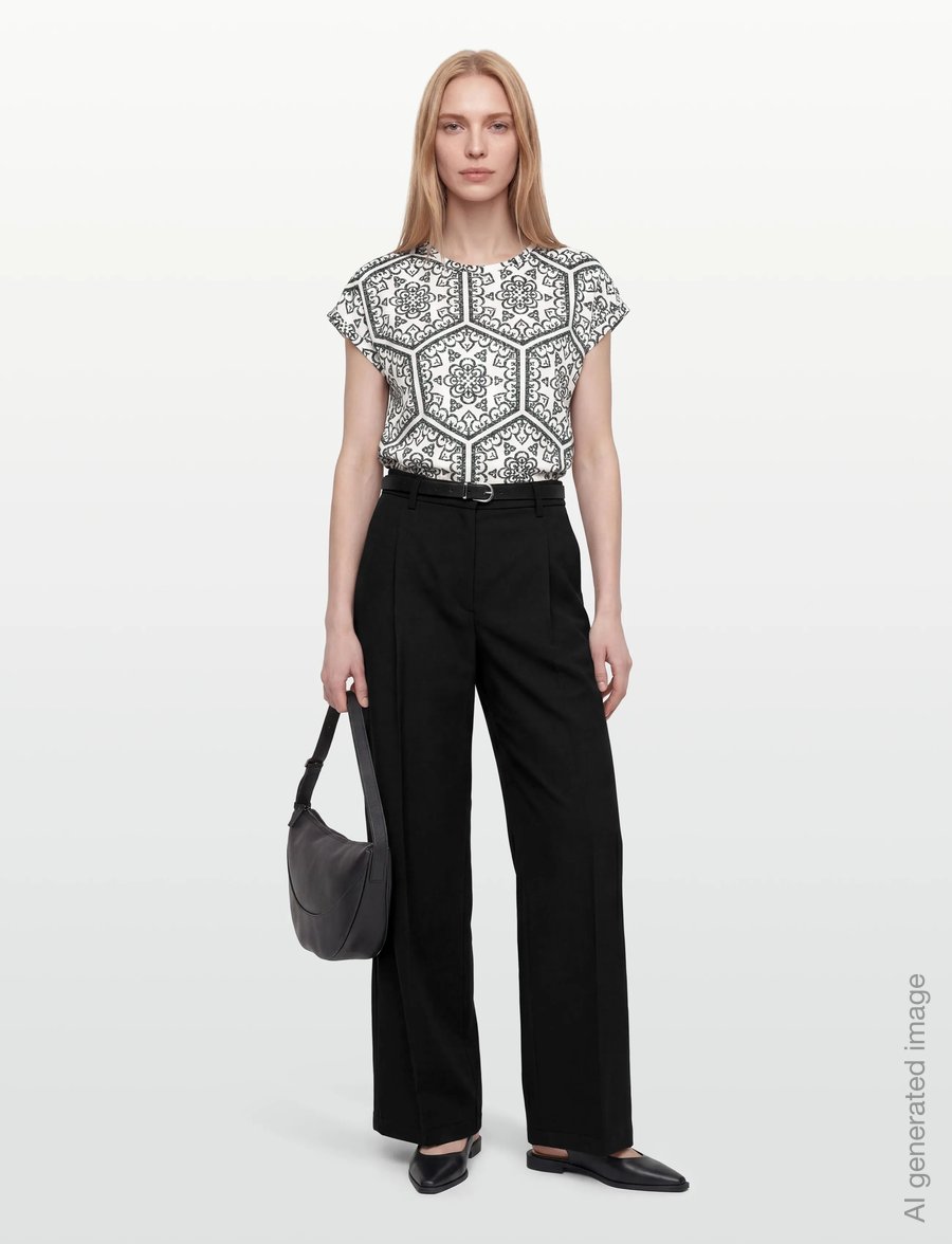 Fransa - FRSEEN TEE 1 - t-särgid - black boho art - 0