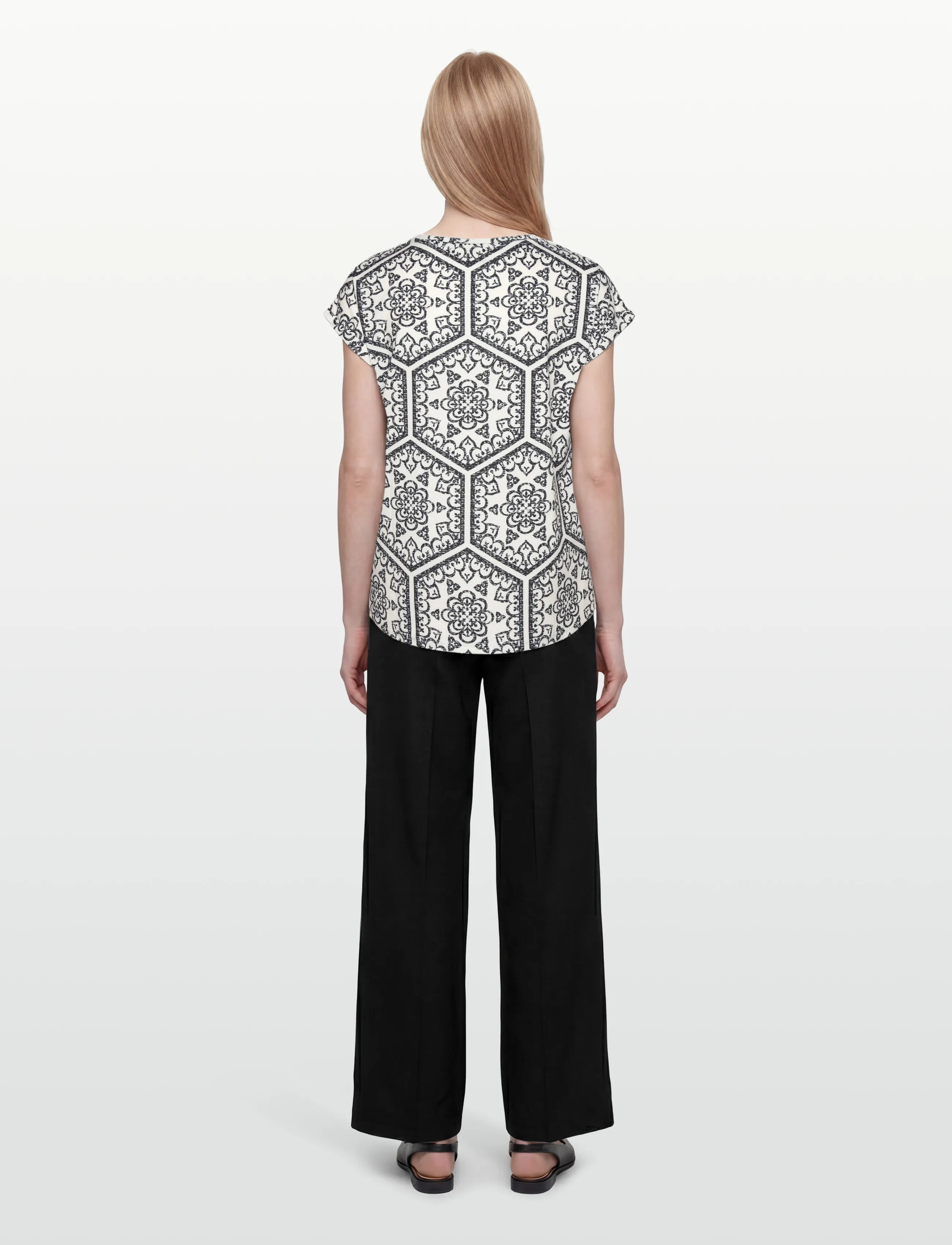 Fransa - FRSEEN TEE 1 - t-shirts - black boho art - 4