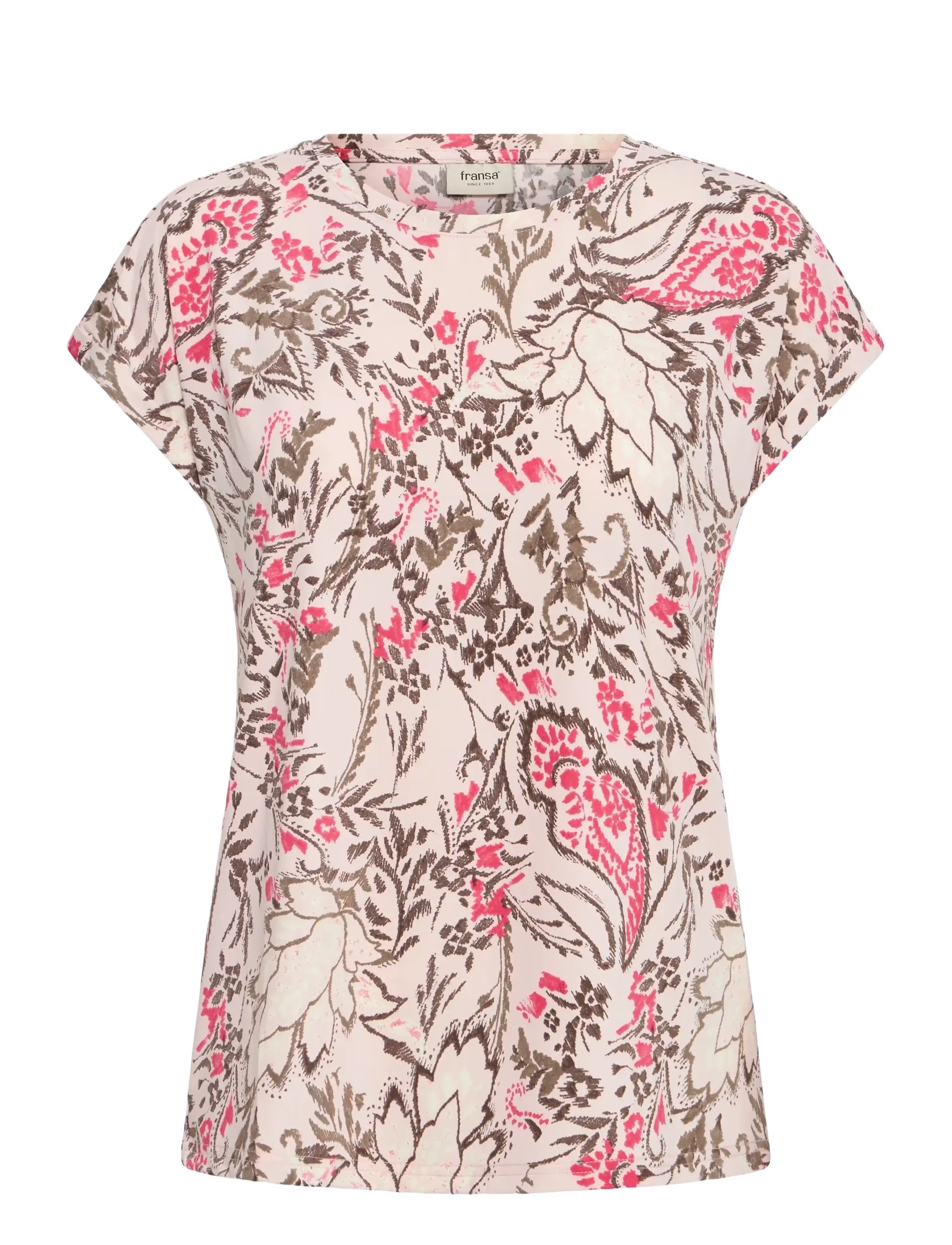 Fransa FRSEEN TEE 1 - Kleding - FEMI BOUQUET LOTUS / pink/rose