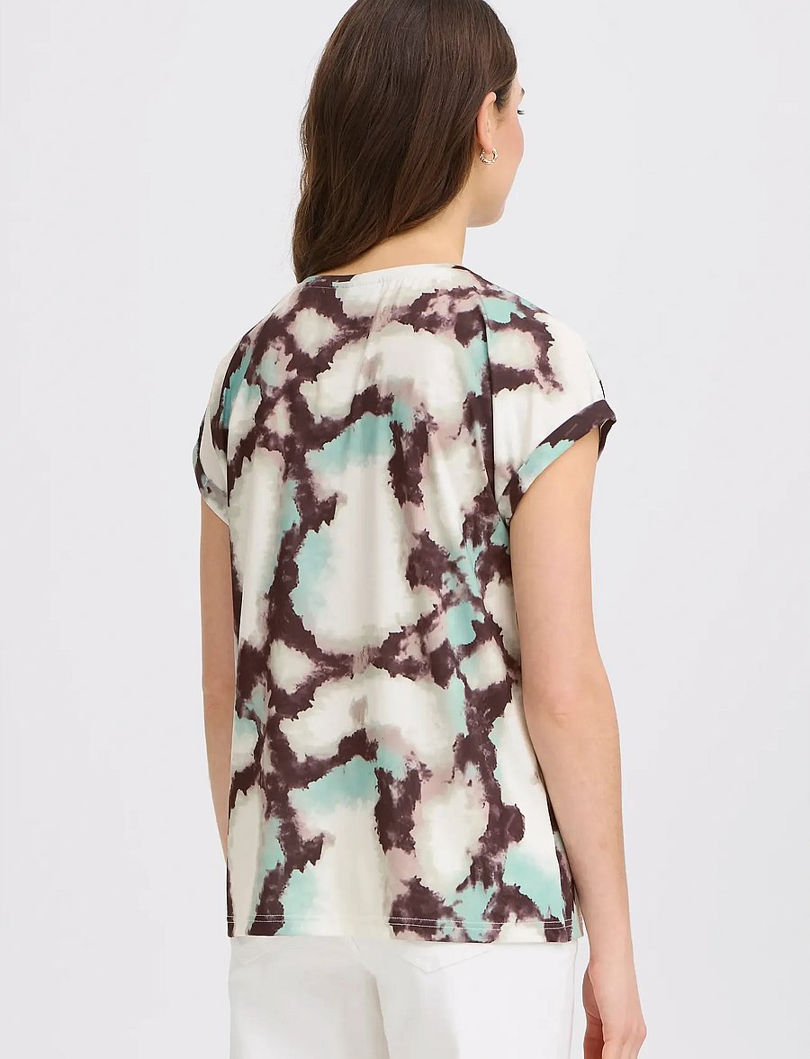Fransa - FRSEEN TEE 1 - t-shirts - marble creme d. menthe - 4