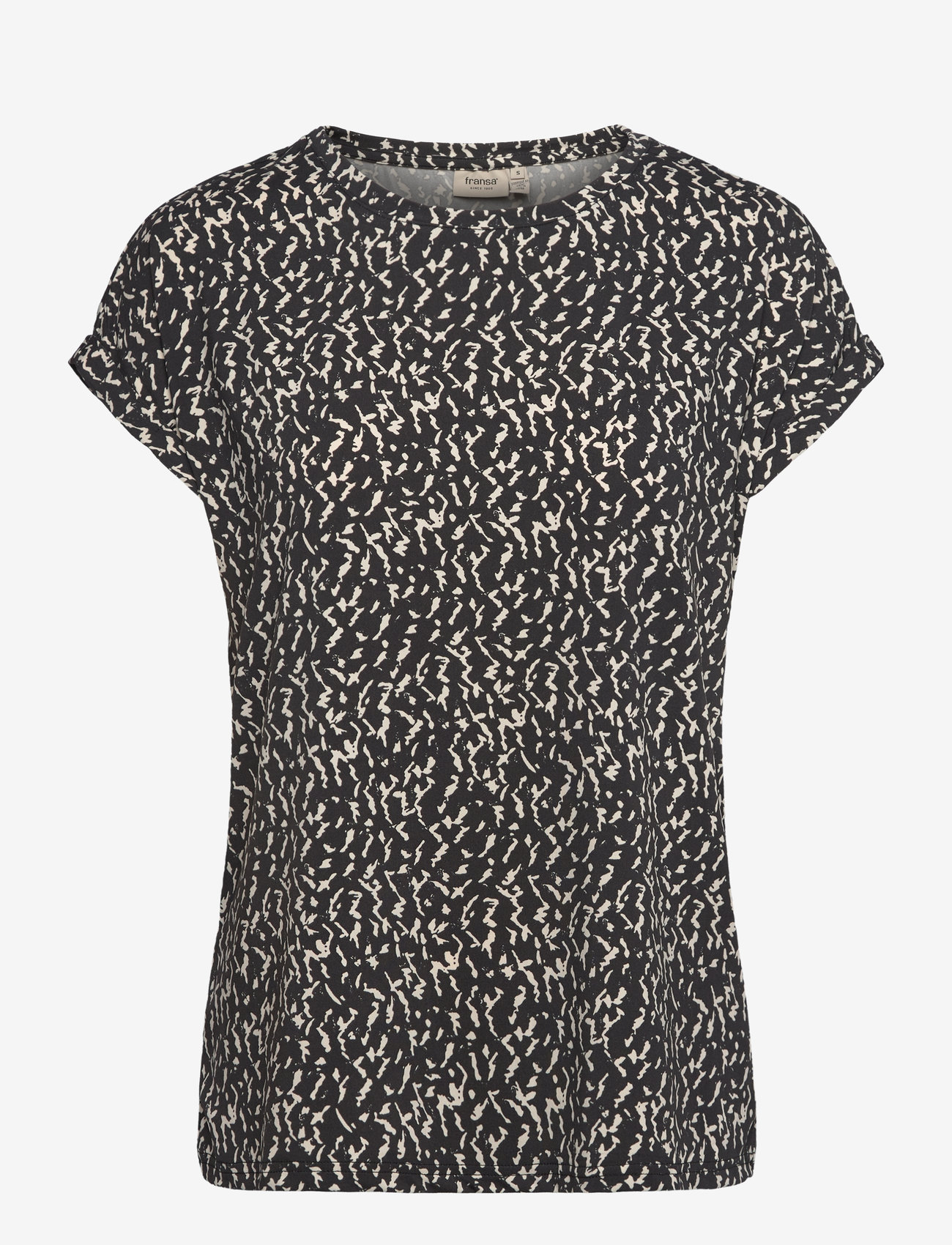 Fransa - FRSEEN TEE 1 - t-shirts - phantom aop ao24 02d - 1