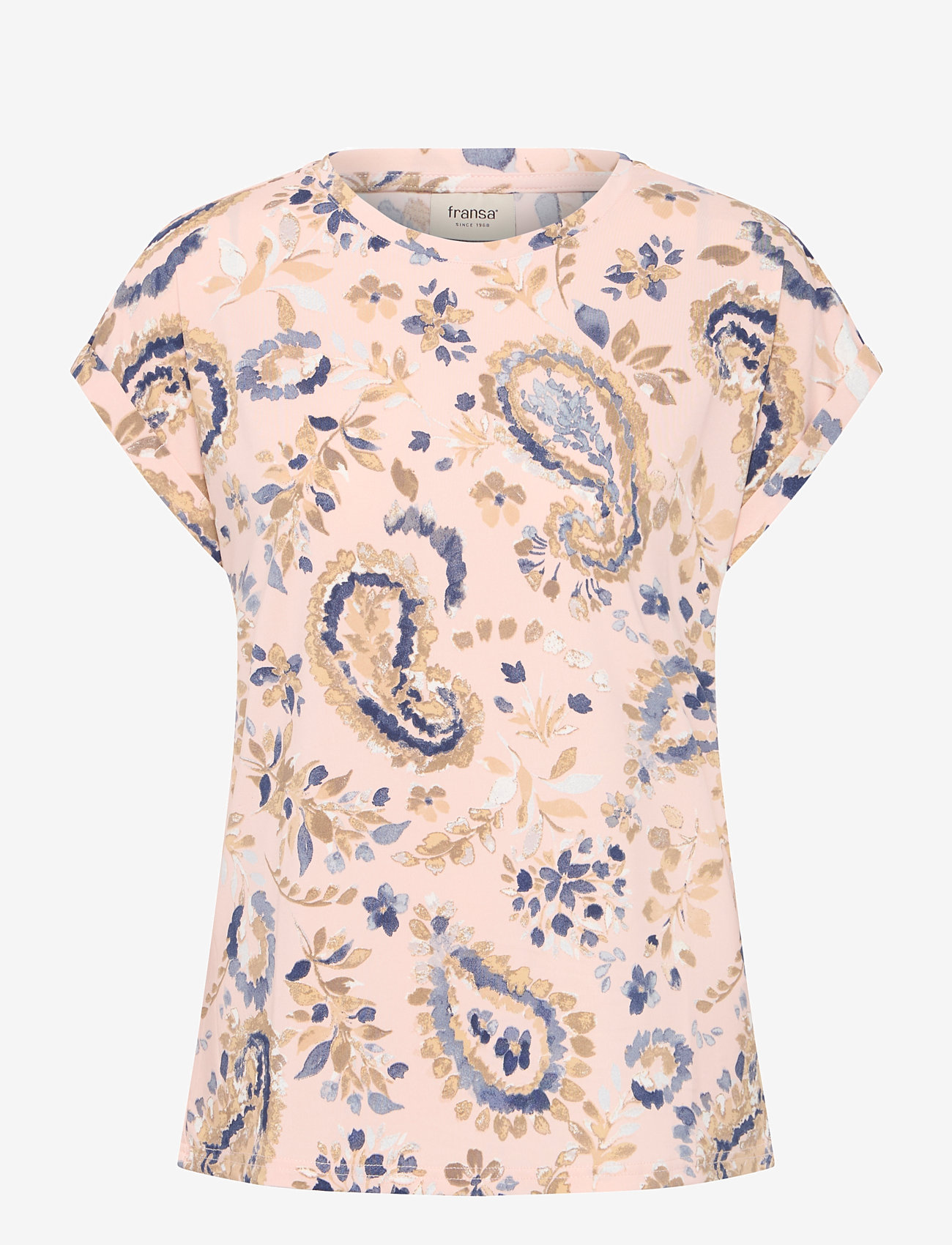 Fransa - FRSEEN TEE 1 - t-shirts - rose smoke mix - 1