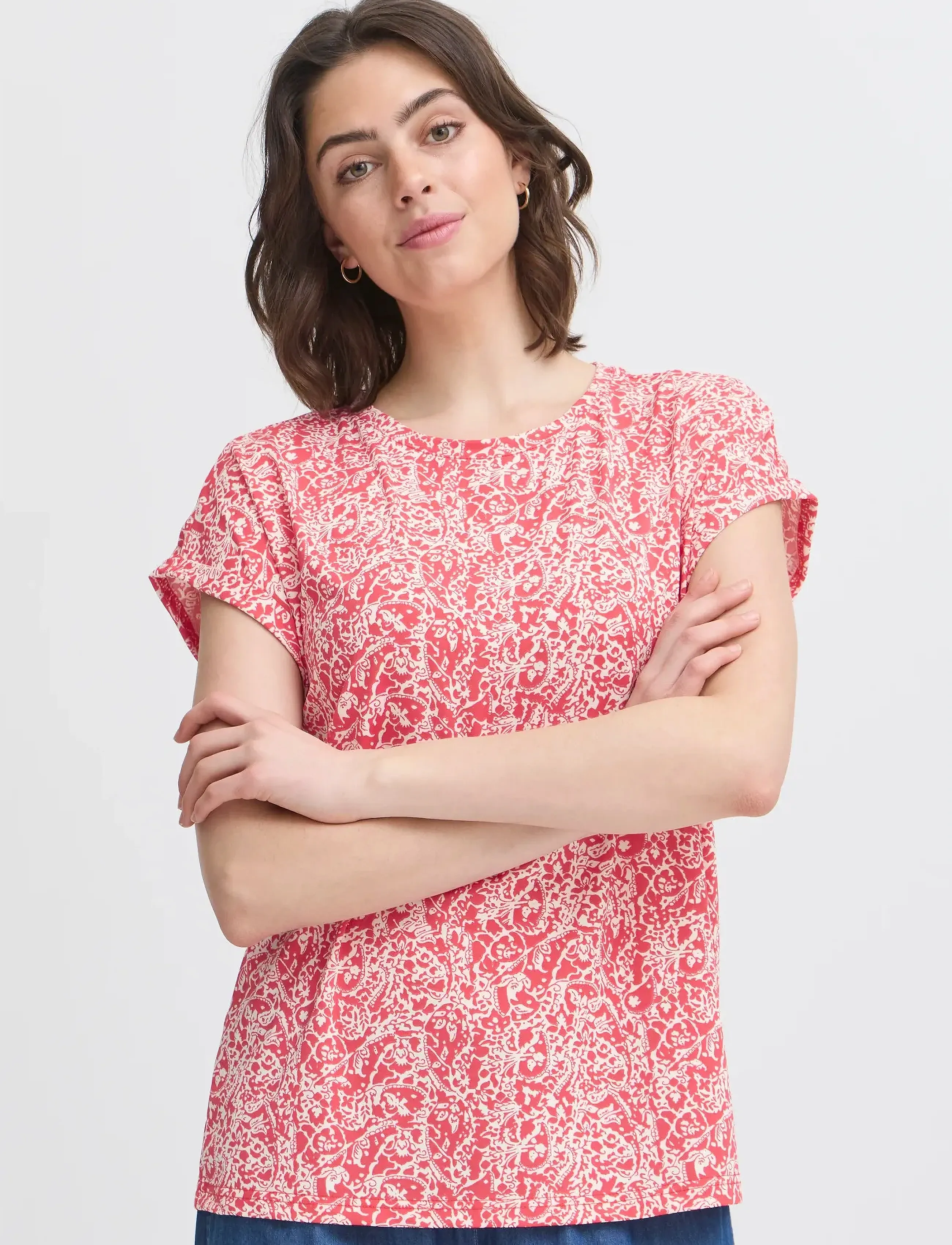 Fransa - FRSEEN TEE 1 - laveste priser - teaberry mix - 4