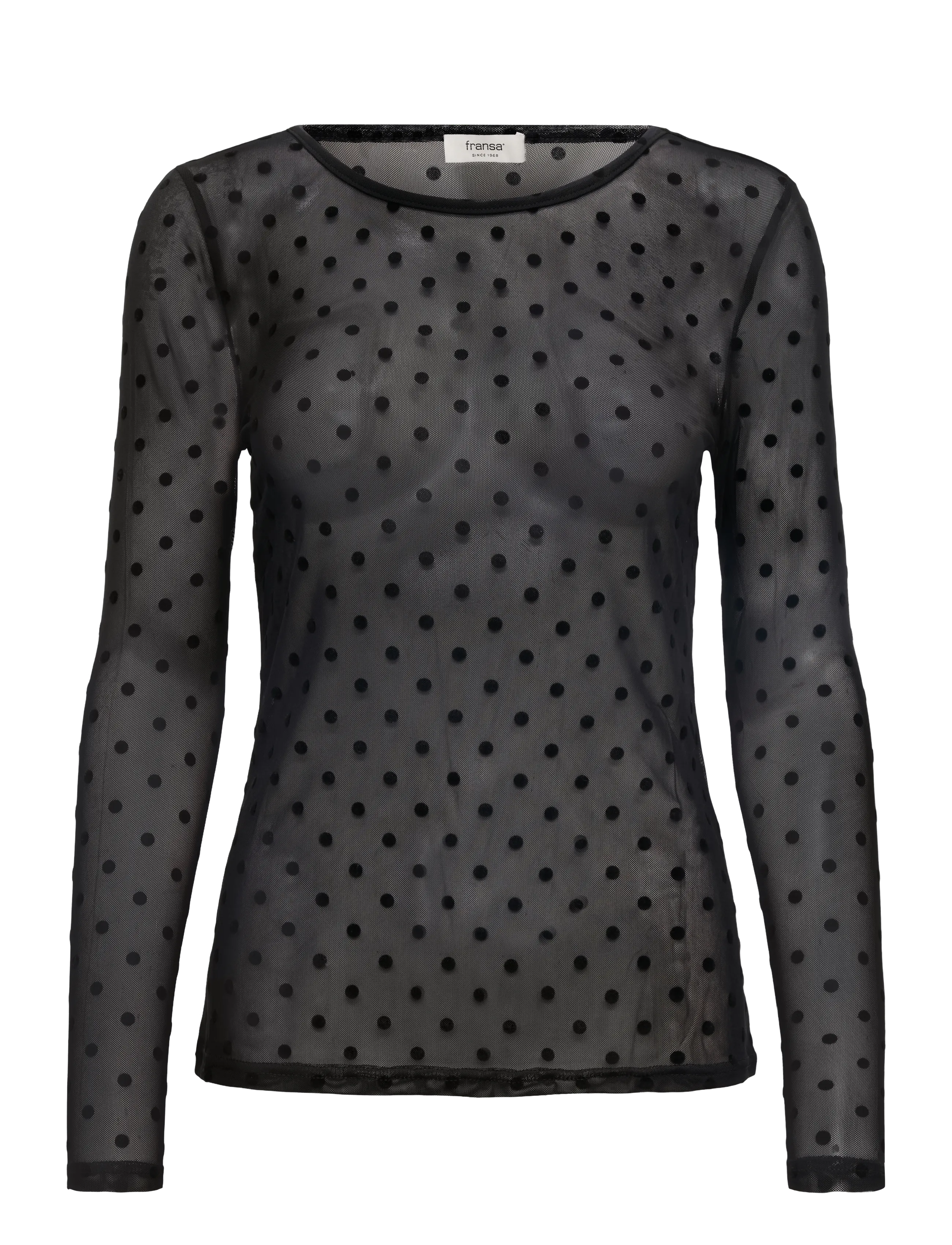 Fransa FRDETA TEE 1 - Fransa - BLACK DOTS / black