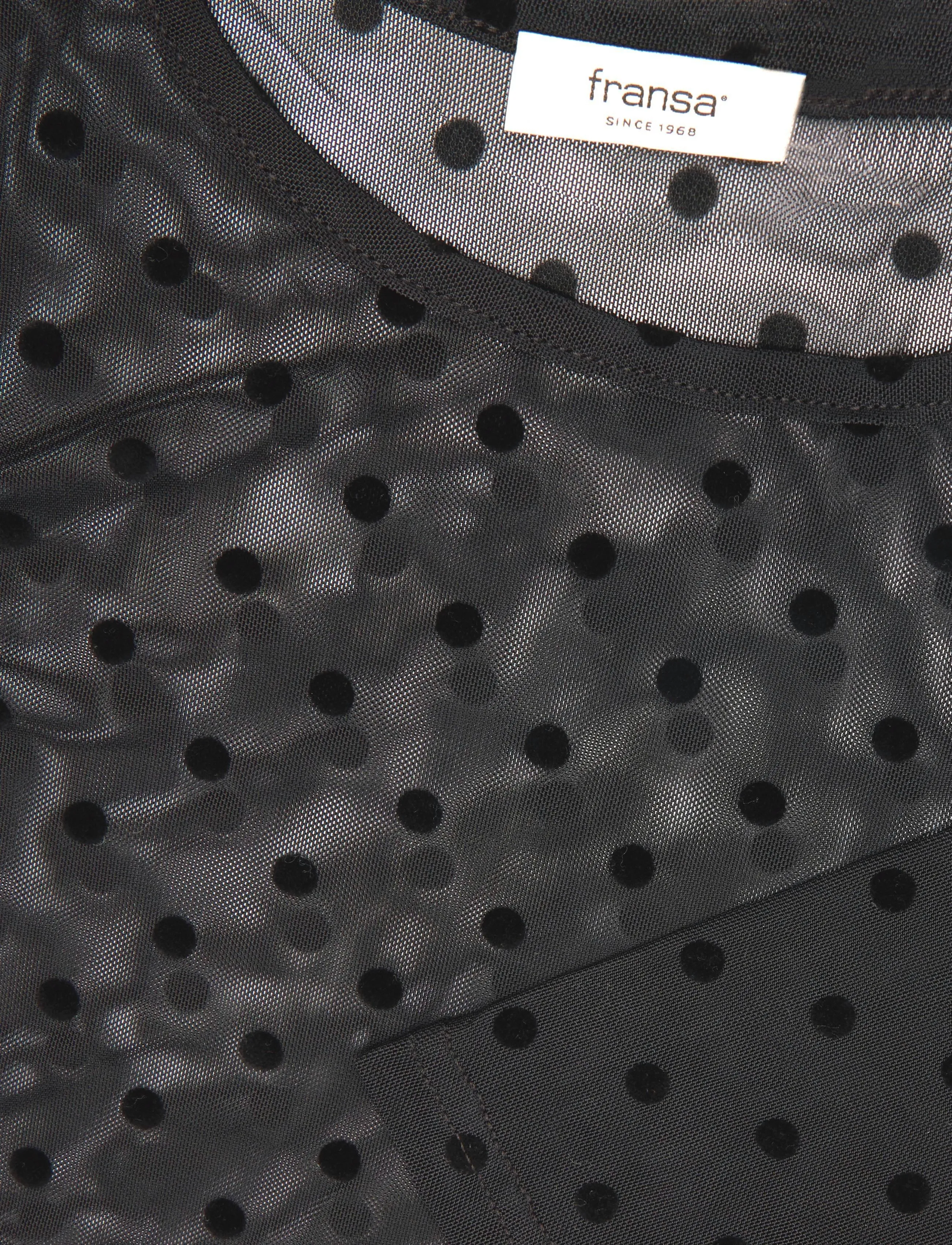 Fransa - FRDETA TEE 1 - långärmade toppar - black dots - 2