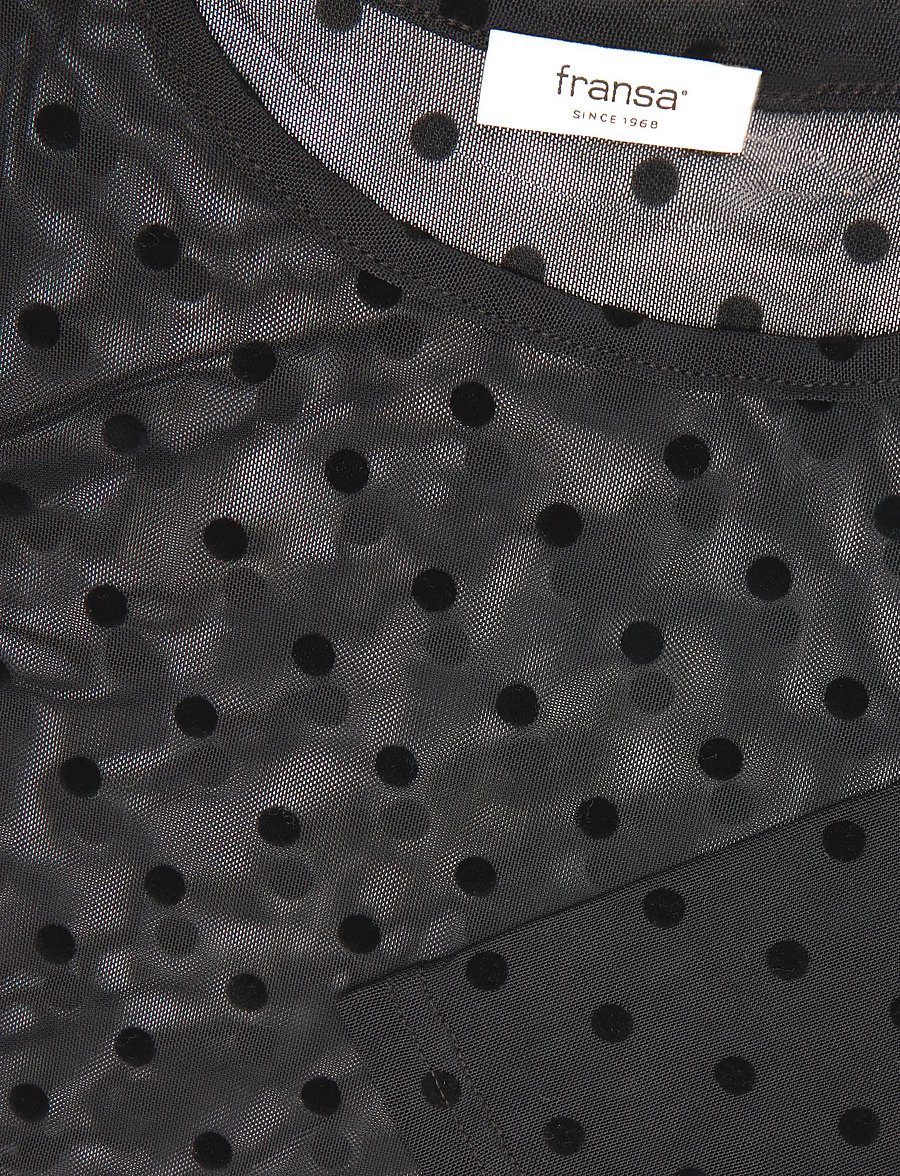 Fransa - FRDETA TEE 1 - långärmade toppar - black dots - 2