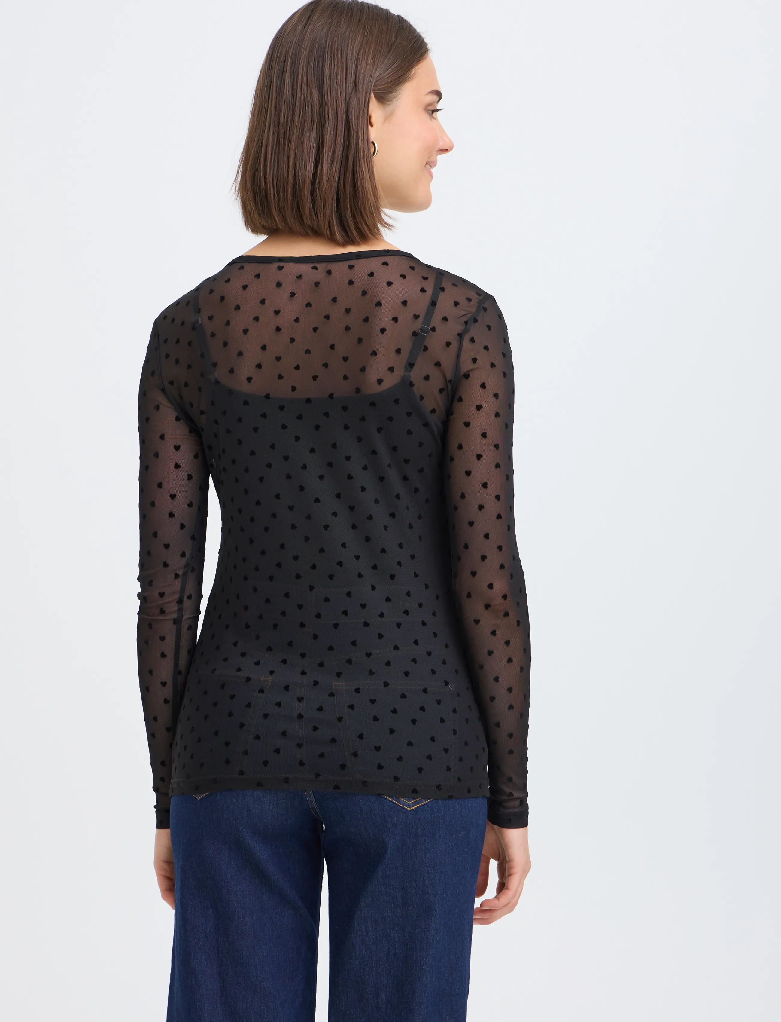 Fransa - FRDETA TEE 1 - langærmede toppe - black hearts - 4