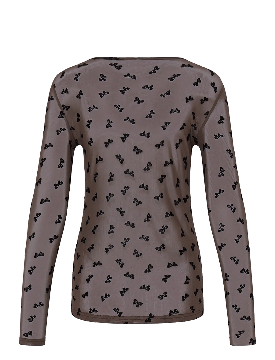 Fransa - FRDETA TEE 1 - langærmede toppe - brown bows - 2