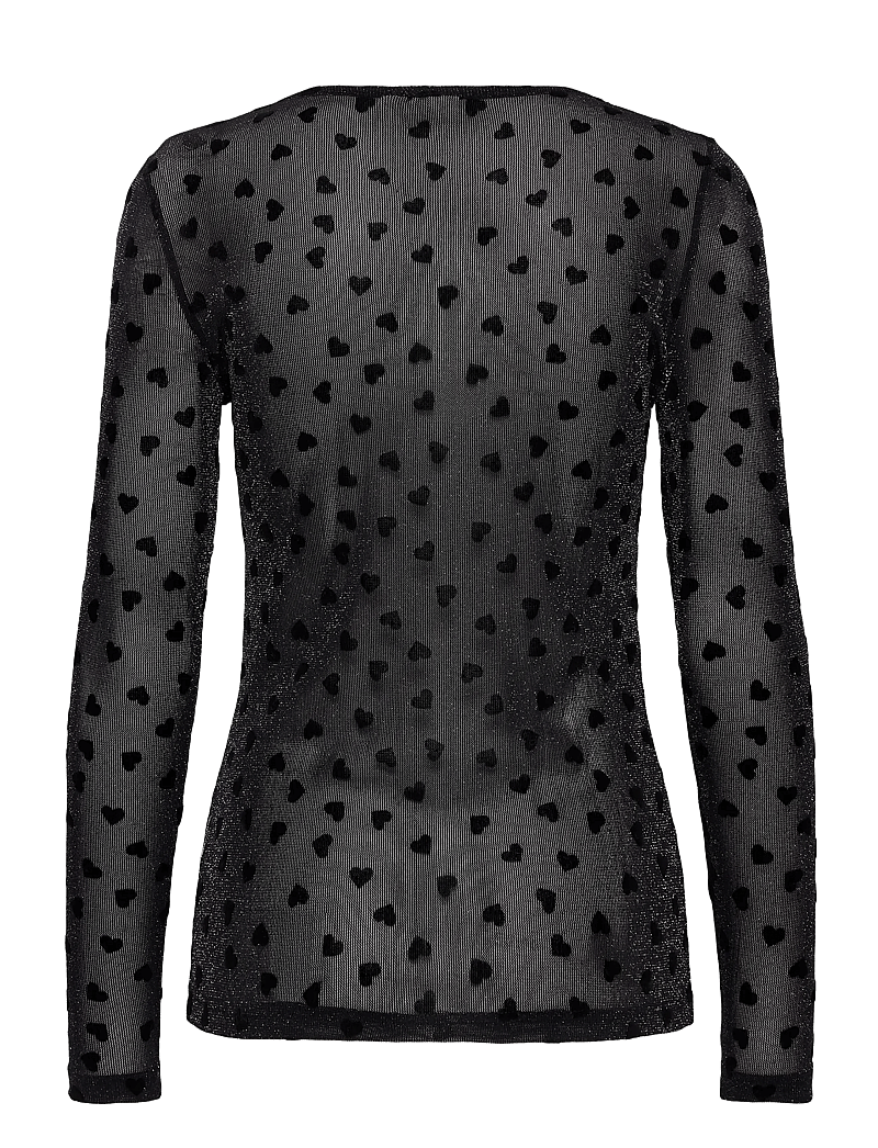 Fransa - FRMESH TEE 3 - langärmlige tops - black heart lurex - 2
