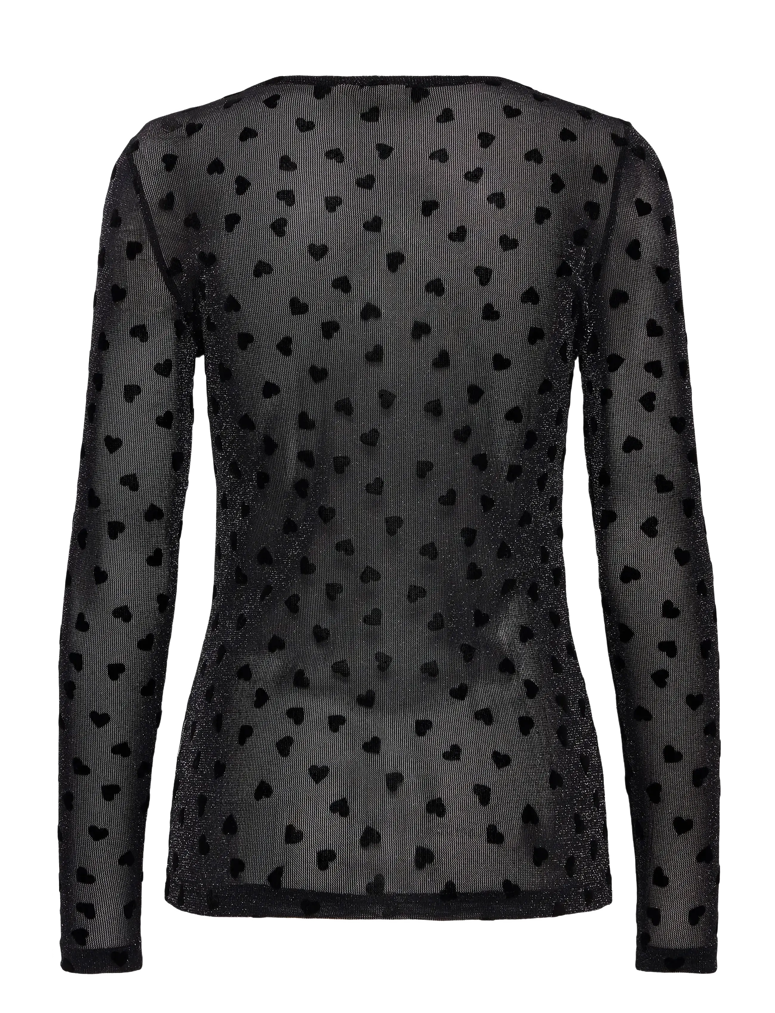 Fransa - FRMESH TEE 3 - pikkade varrukatega alussärgid - black heart lurex - 2