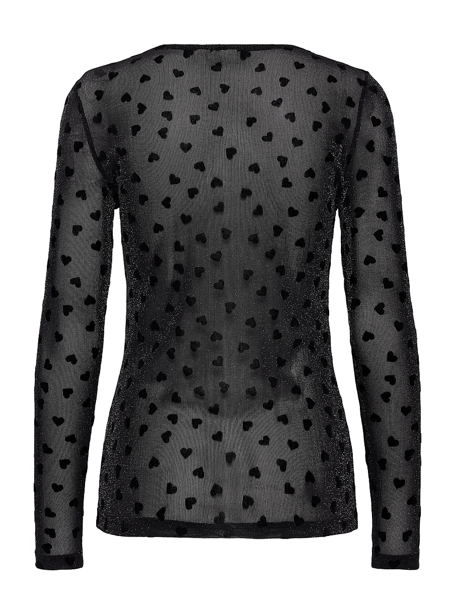 Fransa - FRMESH TEE 3 - langärmlige tops - black heart lurex - 2