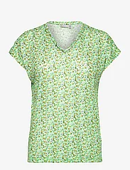 Fransa - FRVILMA TEE 3 - t-shirts - ditsy flower grass green mix - 0