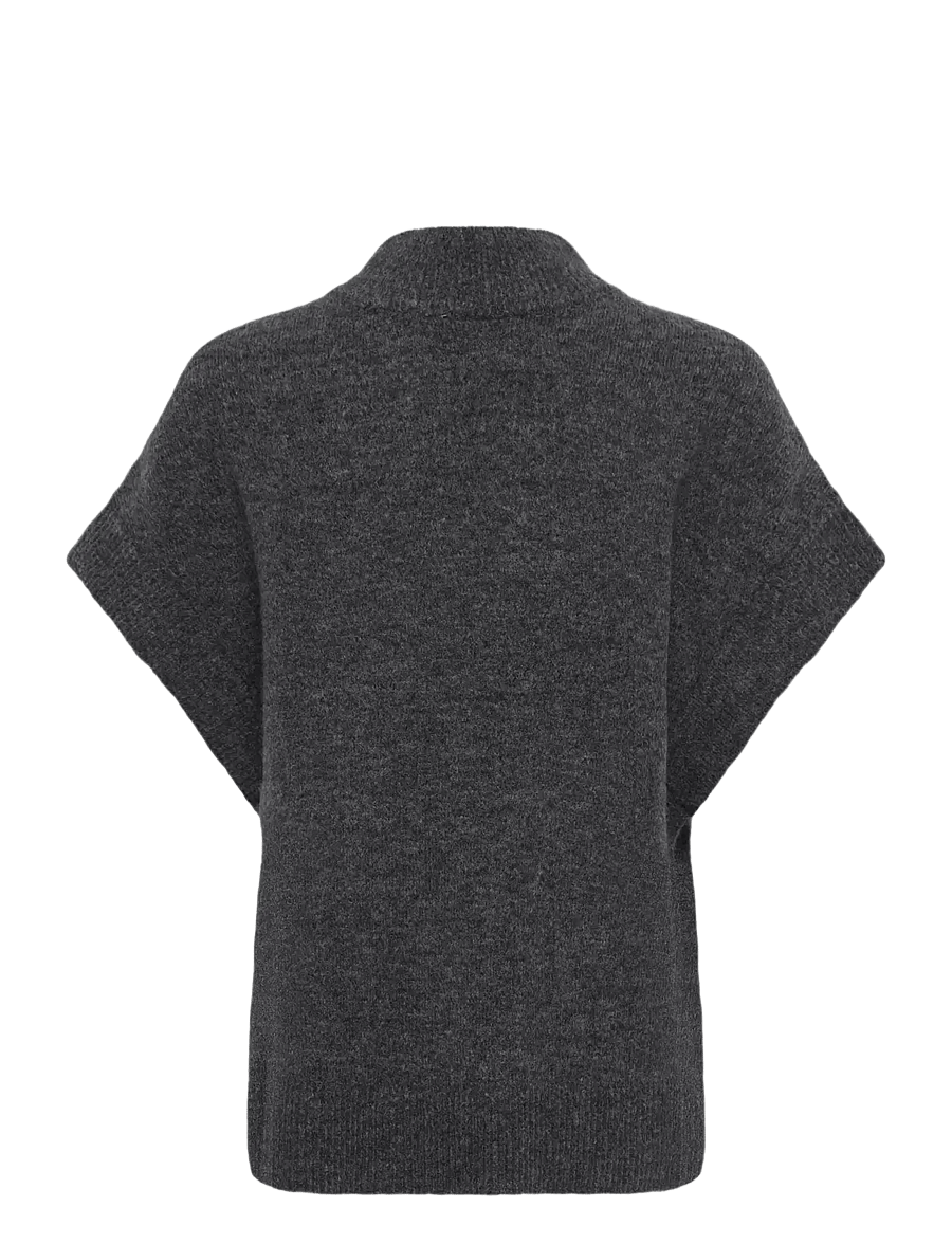 Fransa - FRSANNY VE 1 - strikveste - charcoal gray melange - 2