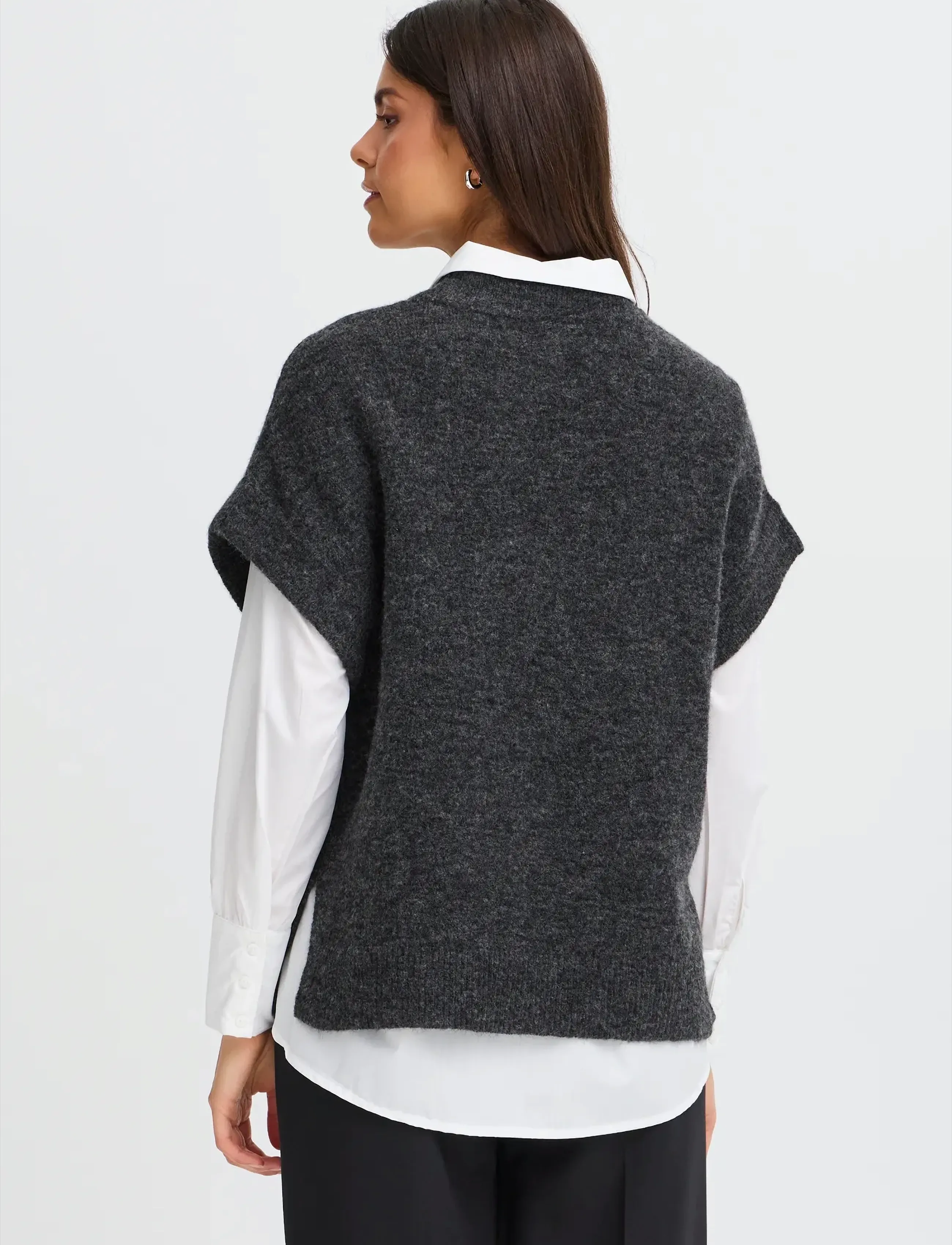Fransa - FRSANNY VE 1 - tröjor - charcoal gray melange - 4