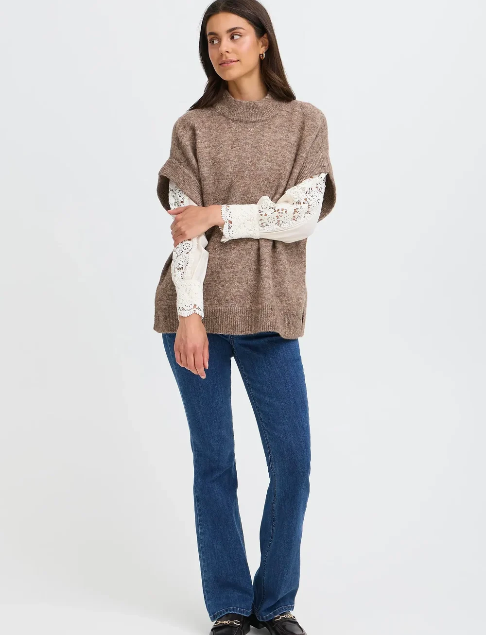 Fransa - FRSANNY VE 1 - gestrickte westen - cocoa melange - 0