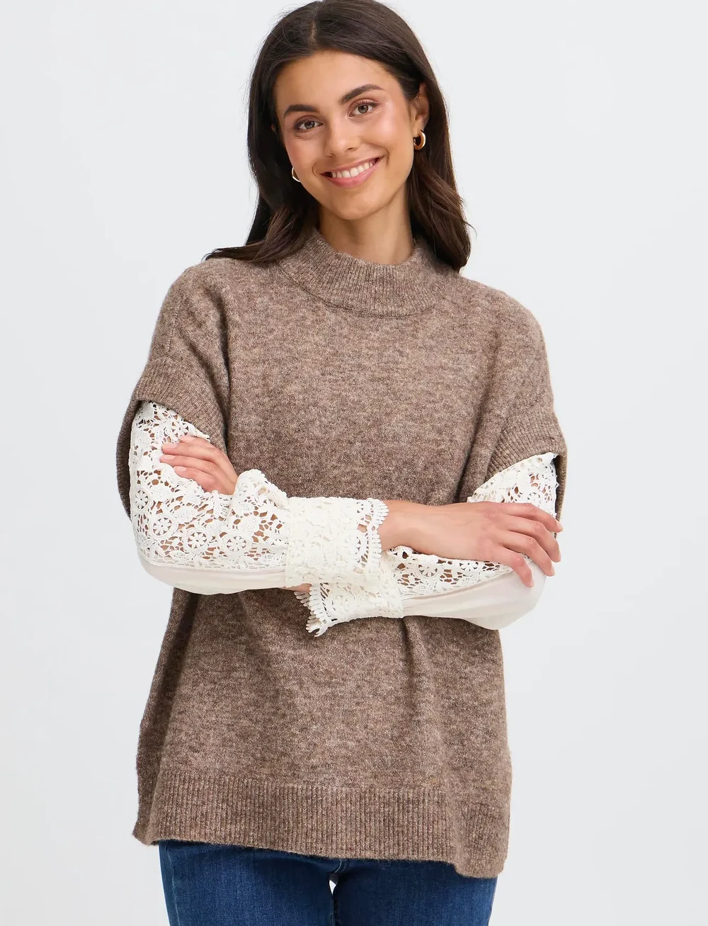 Fransa - FRSANNY VE 1 - gestrickte westen - cocoa melange - 3